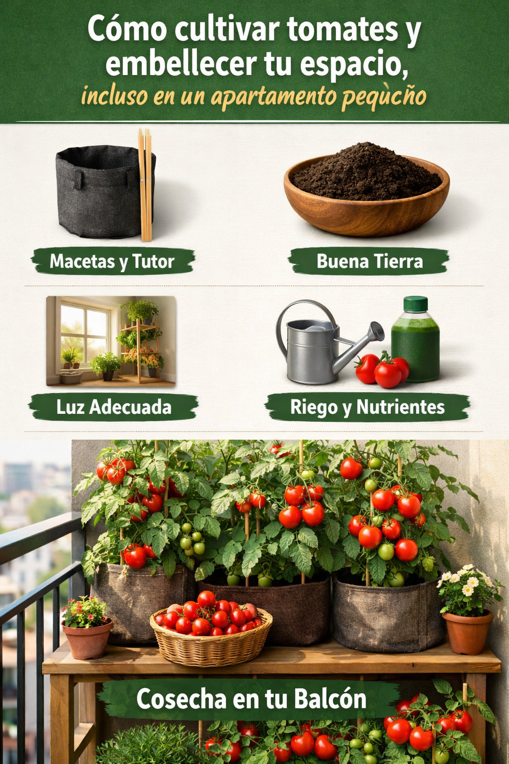 Cómo cultivar tomates y embellecer tu espacio, incluso en un apartamento pequeño