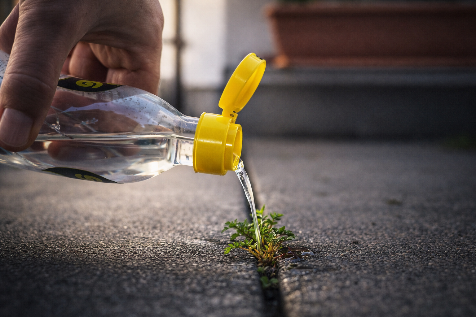 Cómo elaborar un herbicida natural con bicarbonato de sodio y vinagre