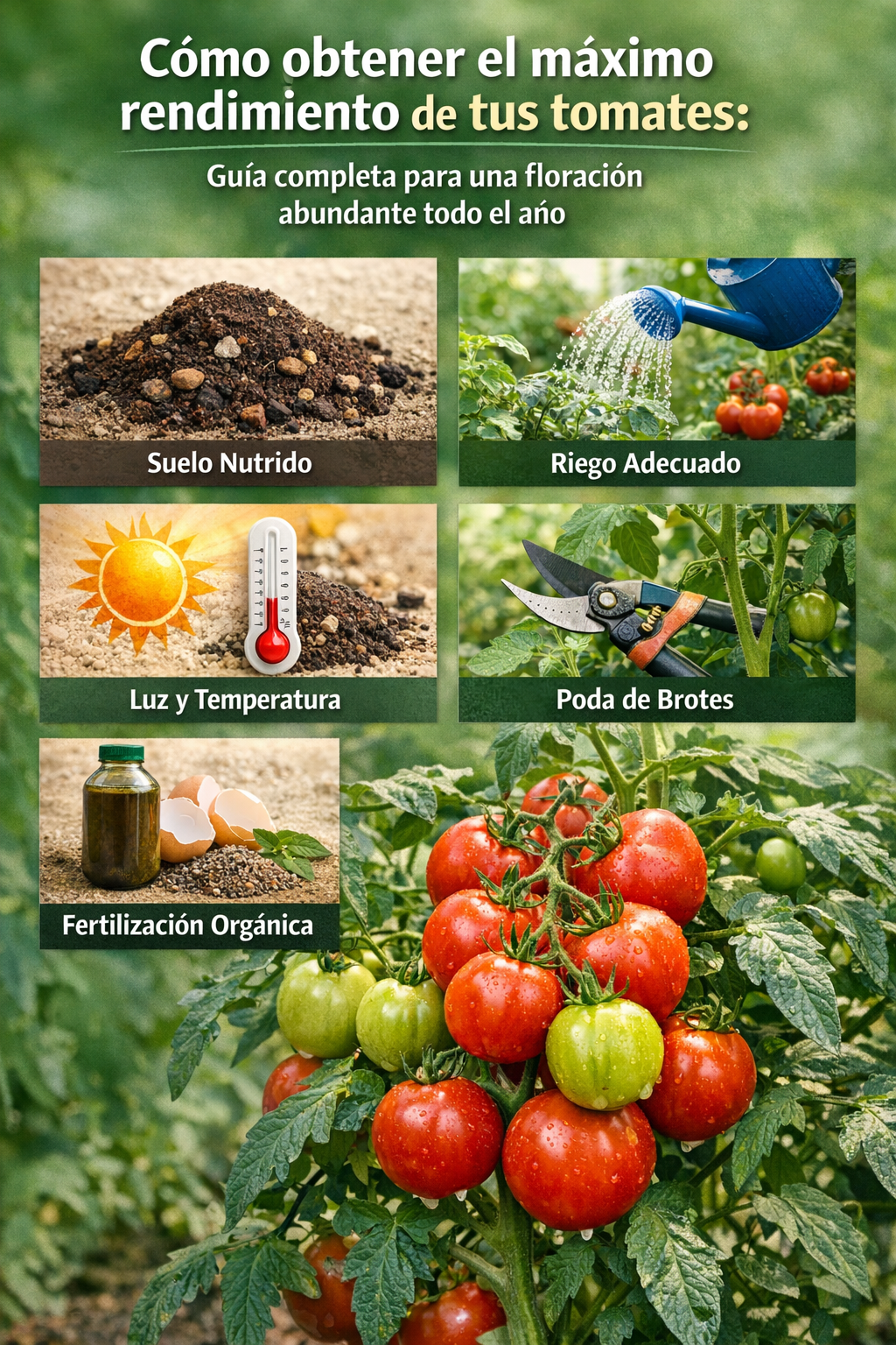 Cómo obtener el máximo rendimiento de tus tomates: guía completa para una floración abundante todo el año