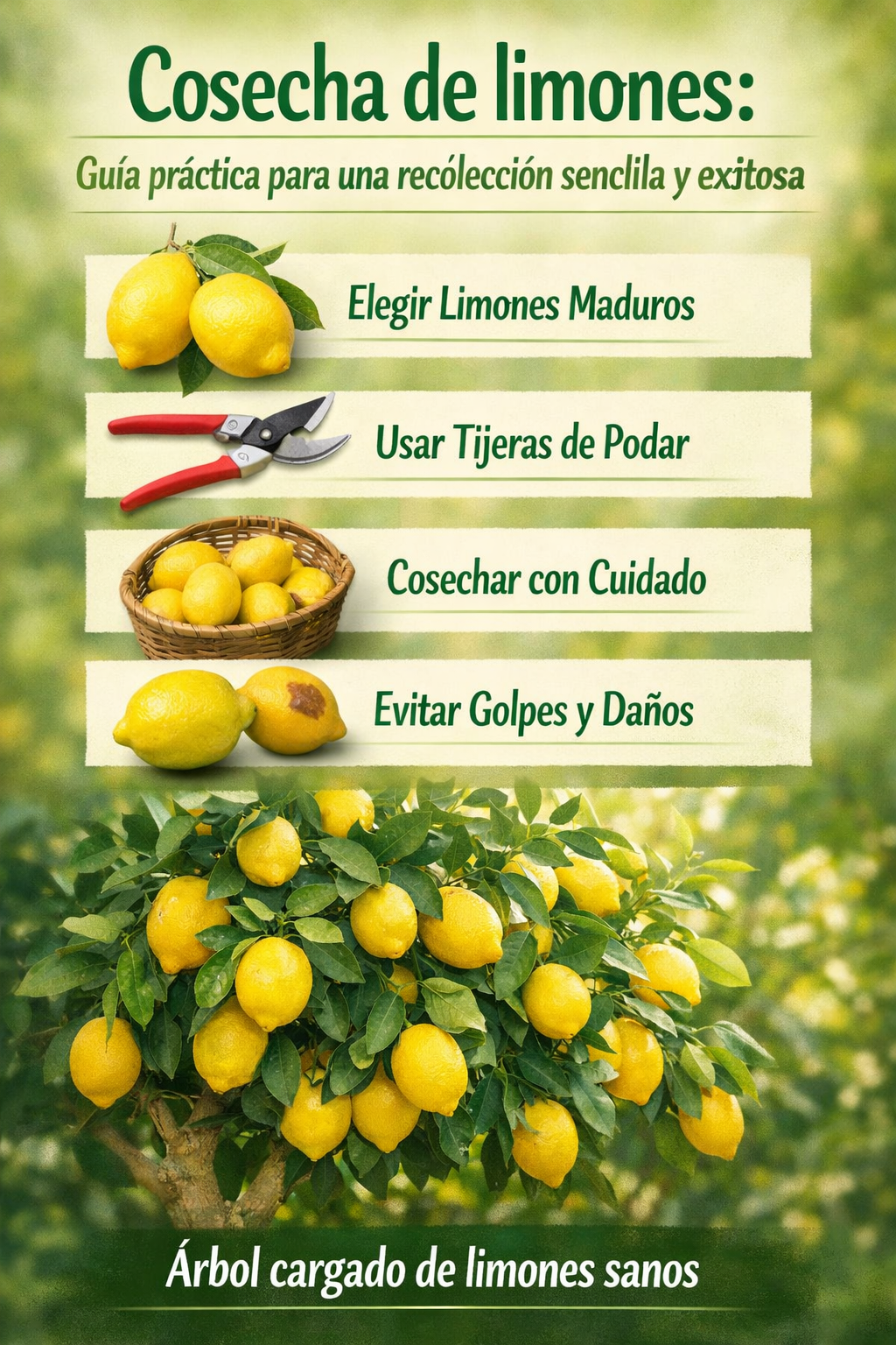 Cosecha de limones: guía práctica para una recolección sencilla y exitosa