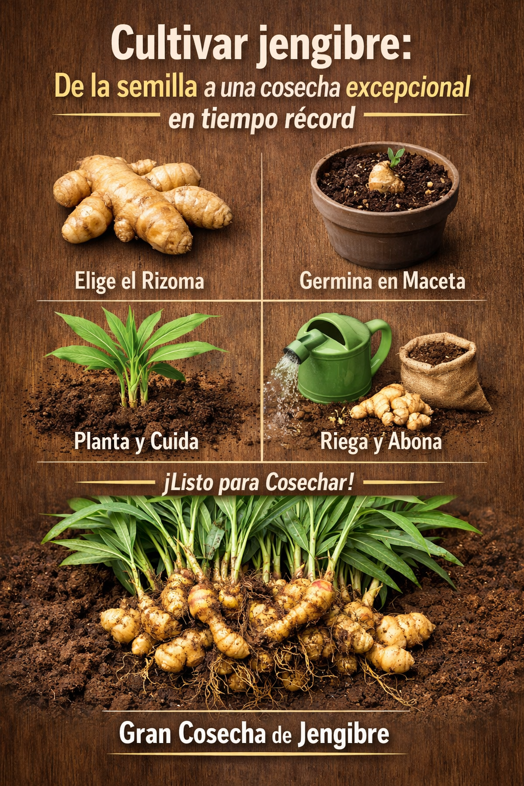 Cultivar jengibre: de la semilla a una cosecha excepcional en tiempo récord