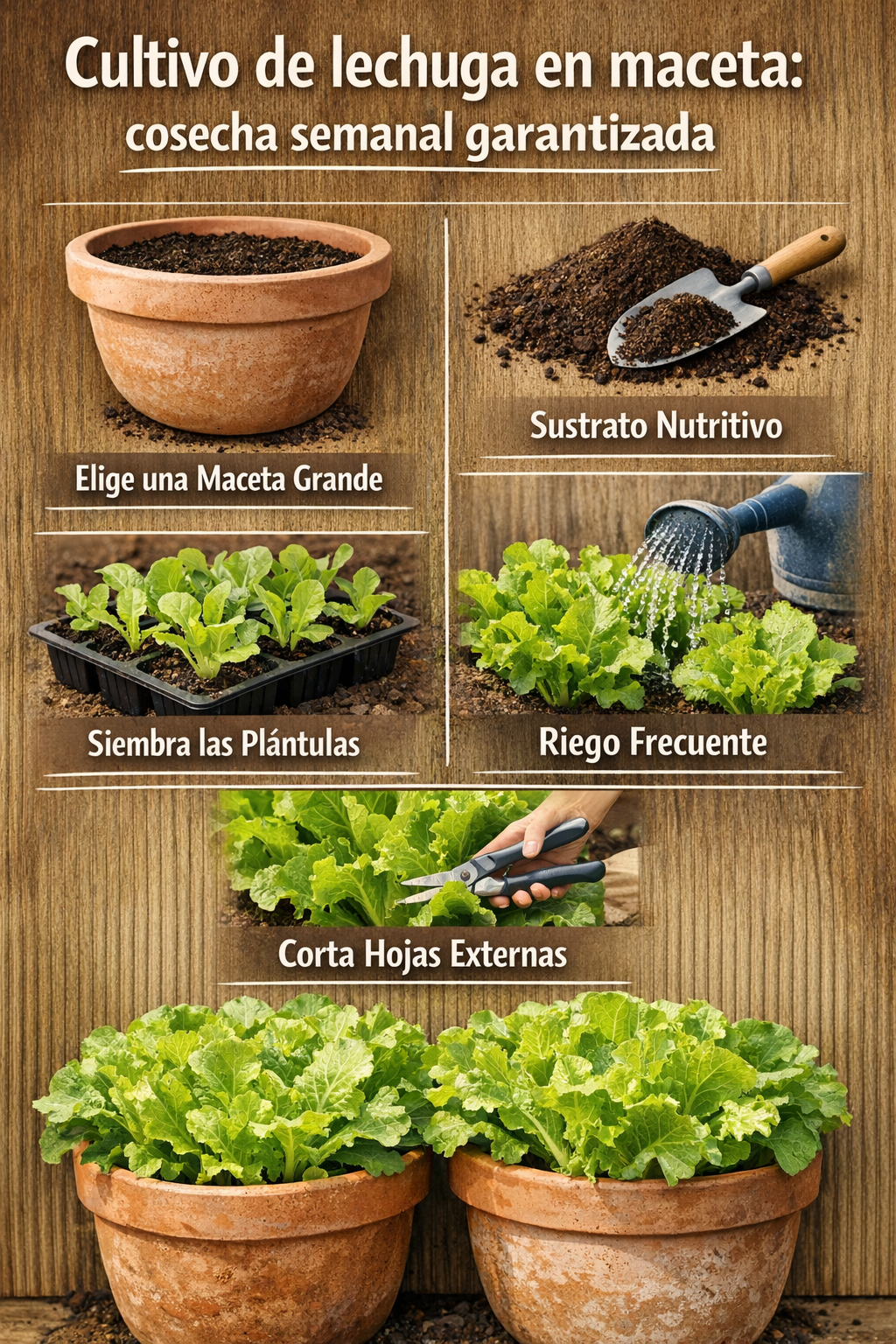 Cultivo de lechuga en maceta: cosecha semanal garantizada