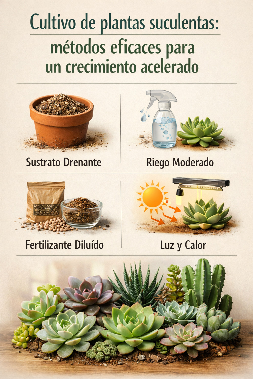 Cultivo de plantas suculentas: métodos eficaces para un crecimiento acelerado