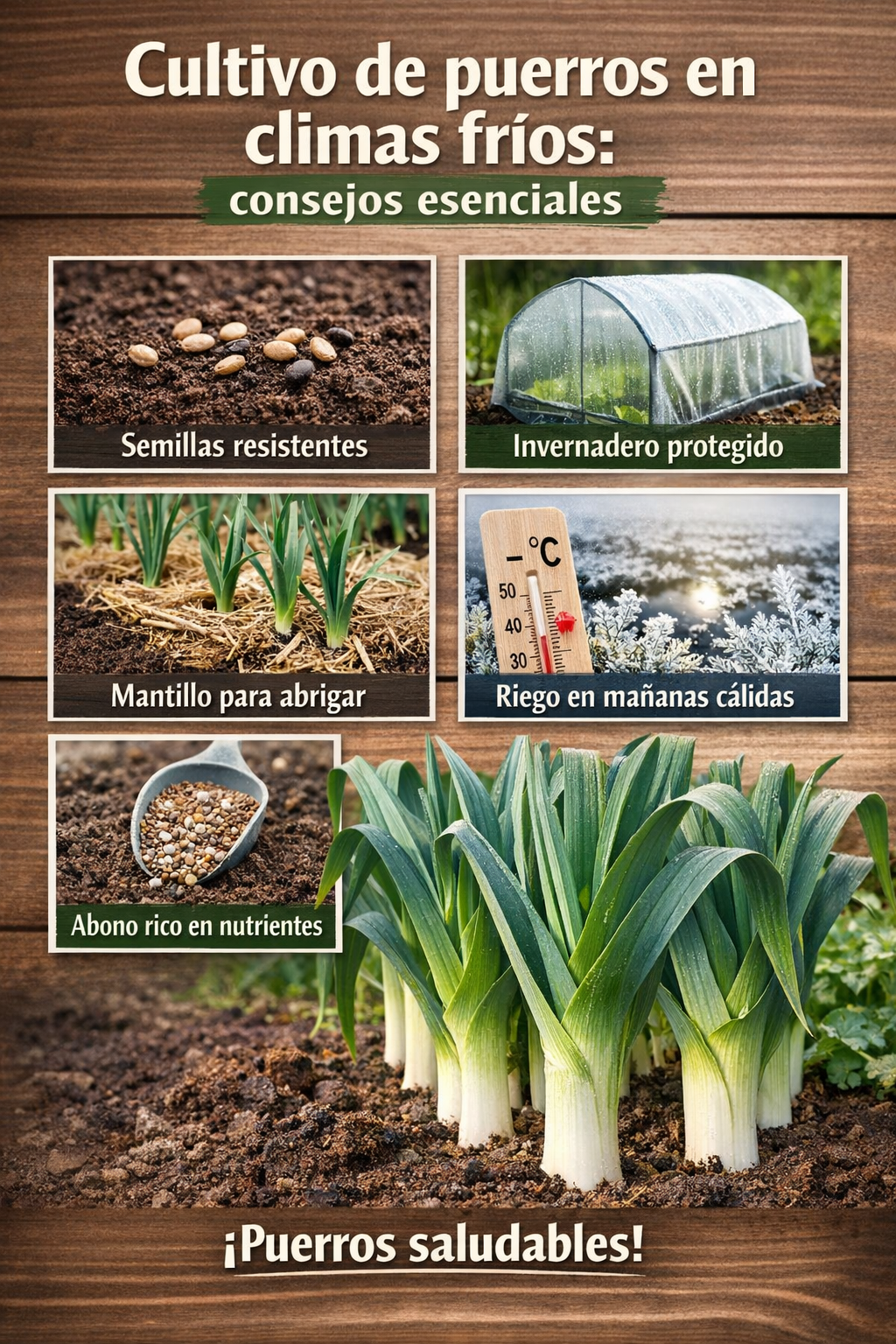 Cultivo de puerros en climas fríos: consejos esenciales