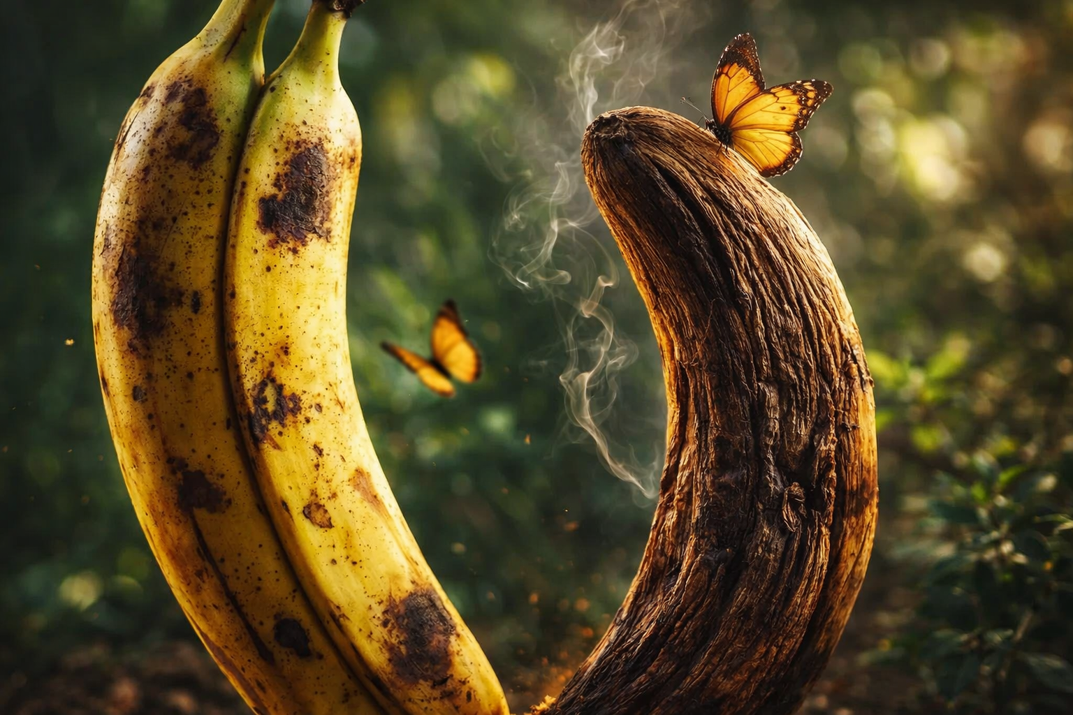 Descubre qué ocurre al colgar un plátano maduro en el jardín