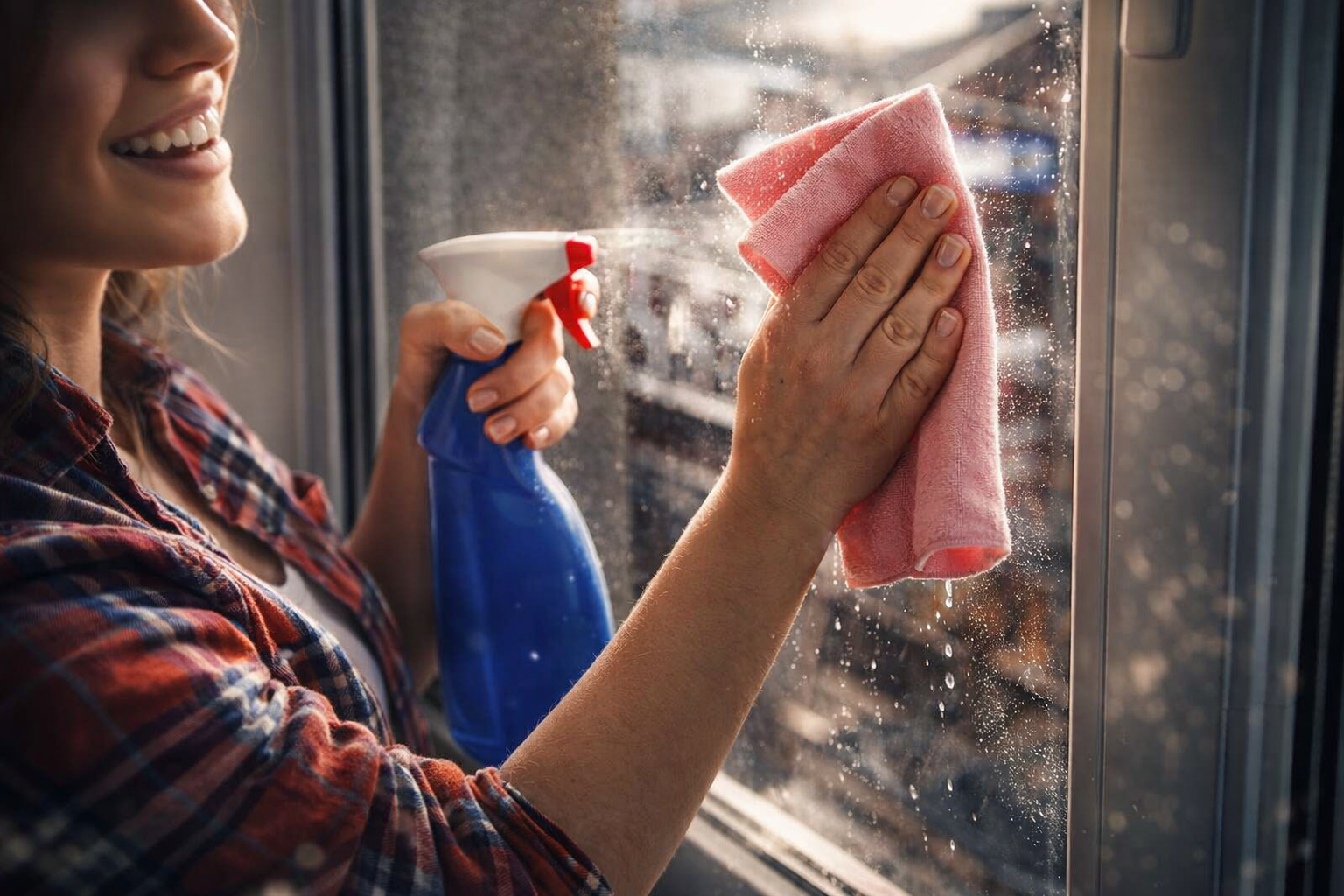 El truco del hotel para limpiar los cristales en 60 segundos sin dejar marcas