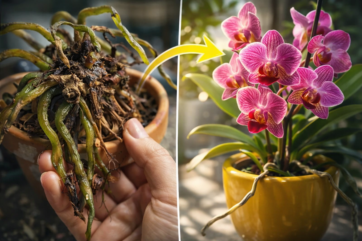 El truco infalible para salvar fácilmente una orquídea moribunda