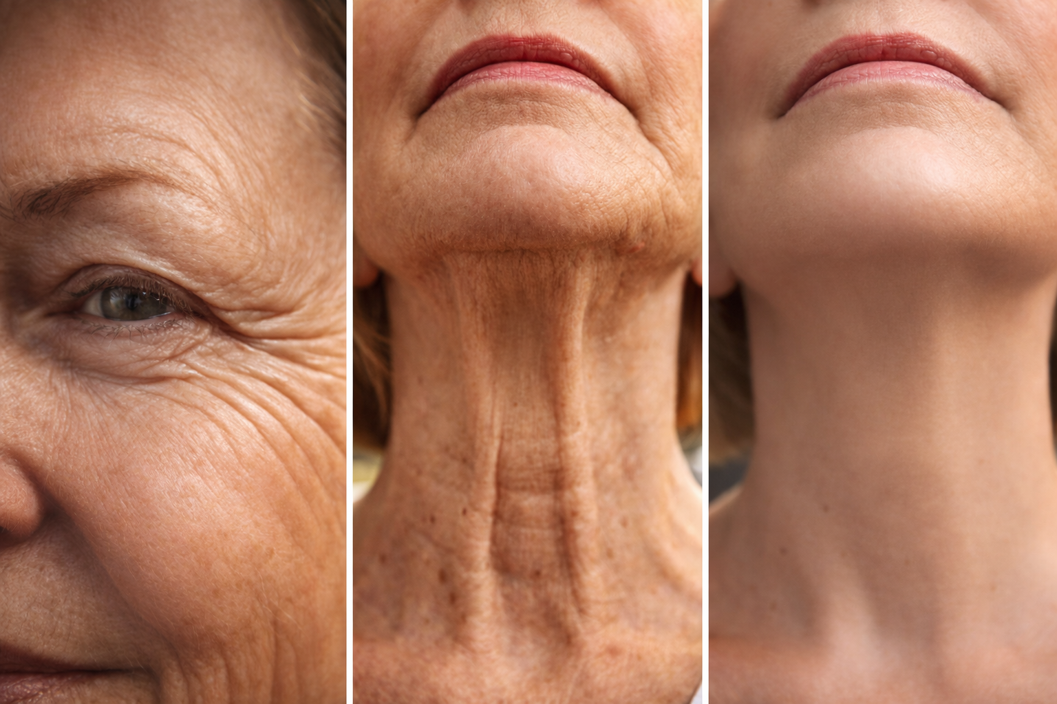 Elimina las arrugas del cuello: antiedad, reafirma la piel superior y transforma su textura