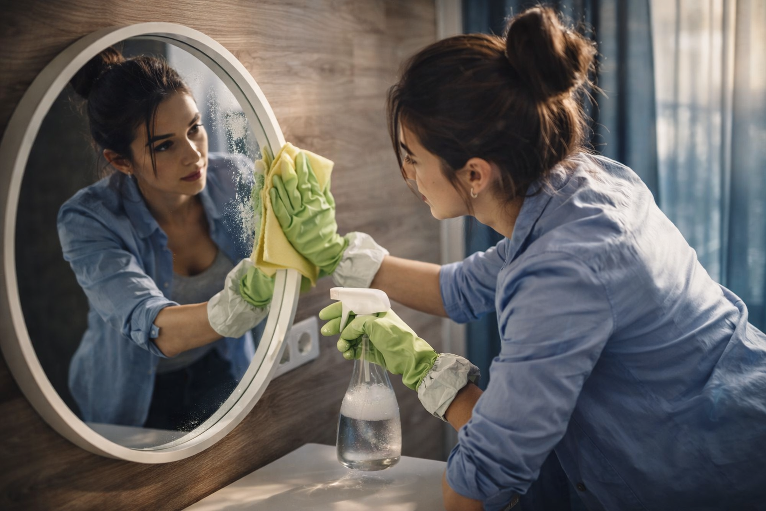 Espejos relucientes: sorprendente resultado con este método y unos centavos