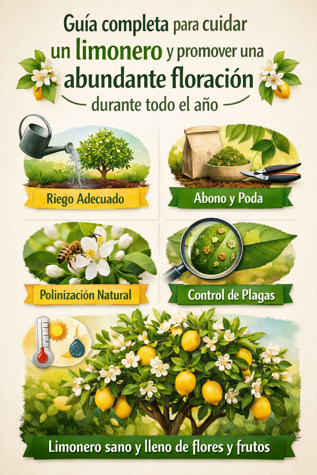 Guía completa para cuidar un limonero y promover una abundante floración durante todo el año