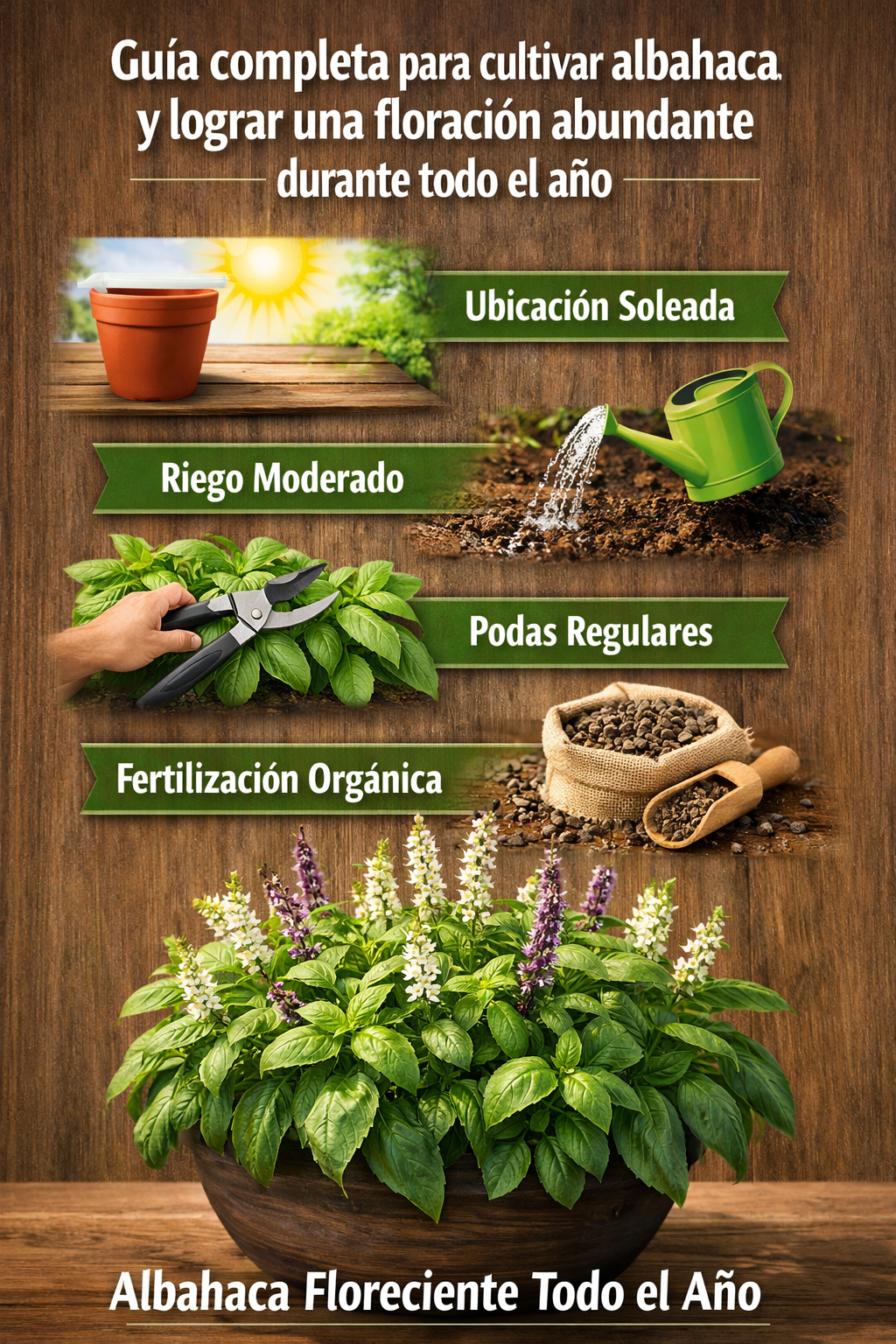 Guía completa para cultivar albahaca y lograr una floración abundante durante todo el año
