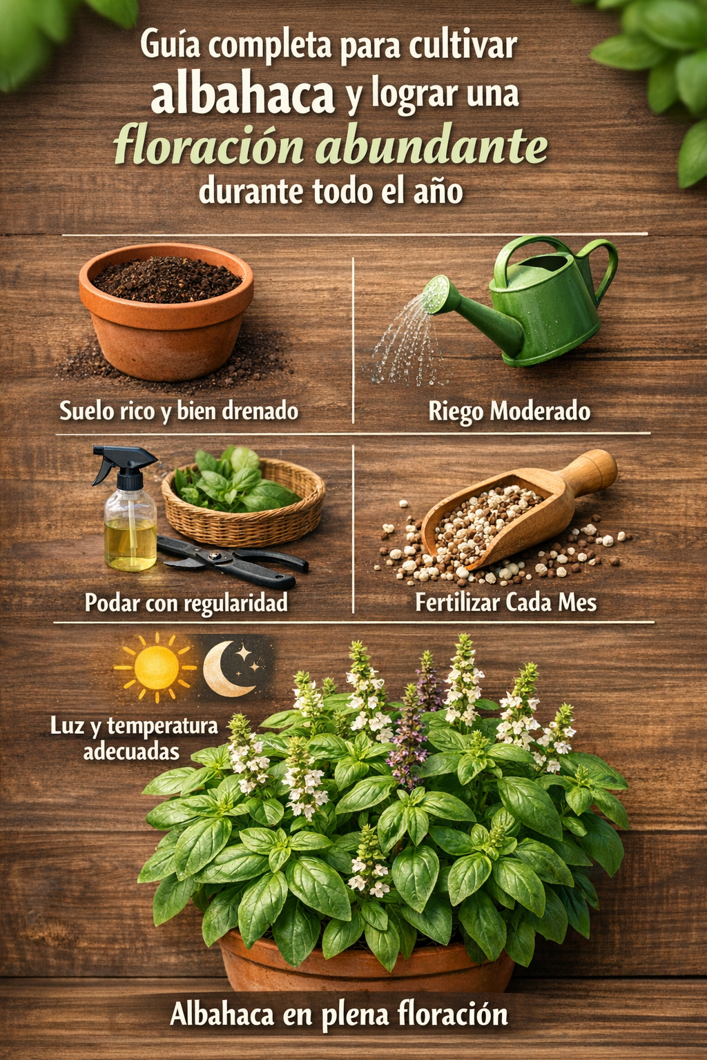 Guía completa para cultivar albahaca y lograr una floración abundante durante todo el año