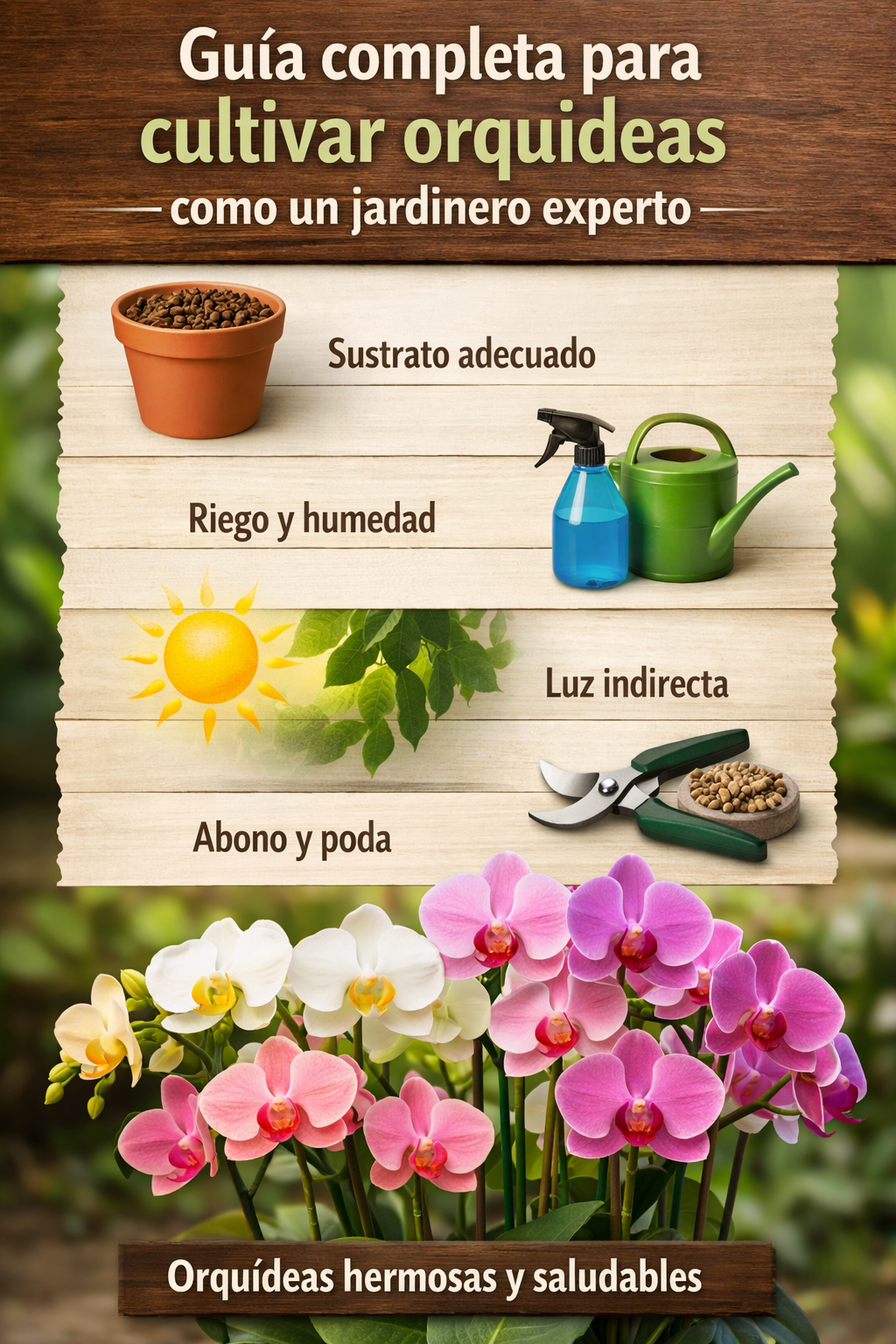 Guía completa para cultivar orquídeas como un jardinero experto