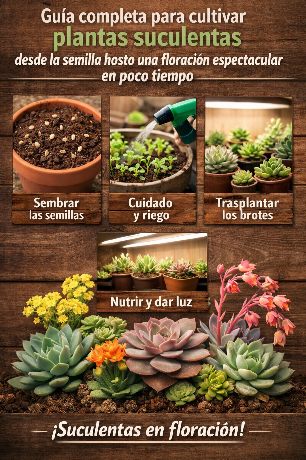 Guía completa para cultivar plantas suculentas desde la semilla hasta una floración espectacular en poco tiempo