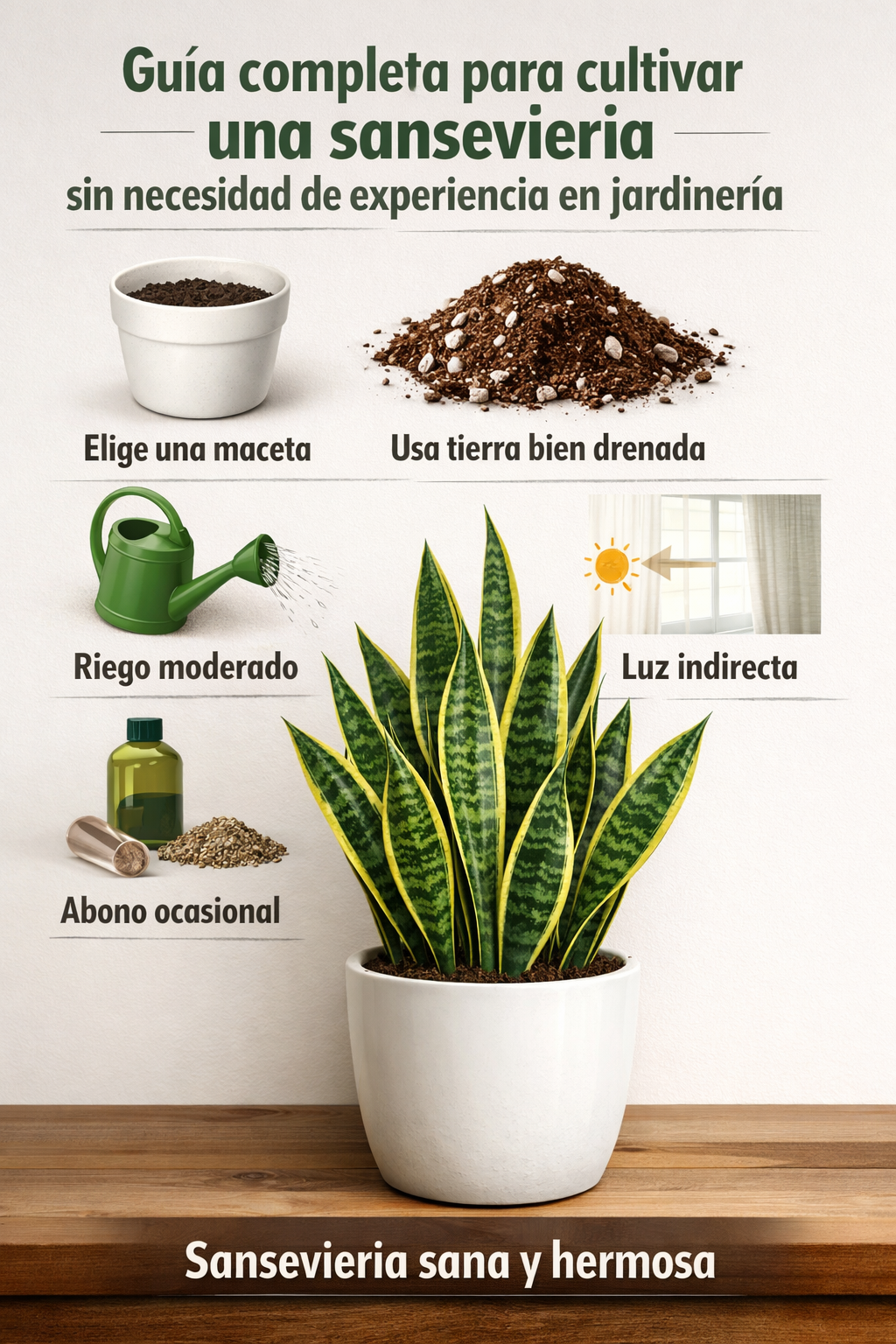 Guía completa para cultivar una sansevieria sin necesidad de experiencia en jardinería
