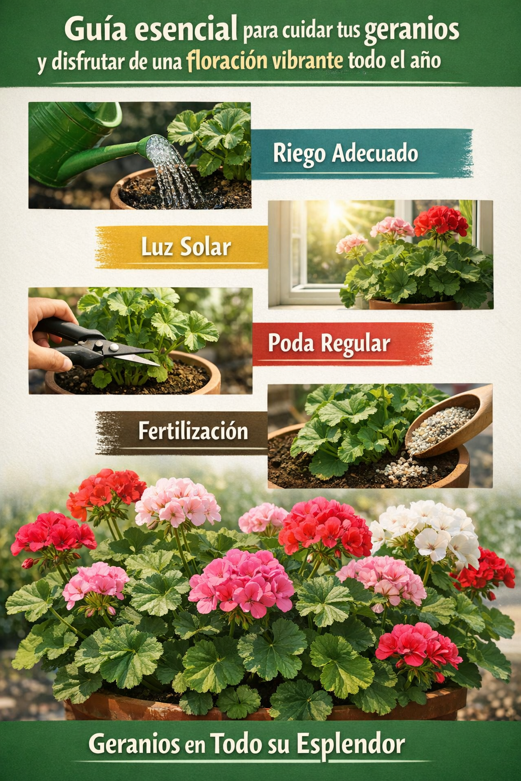 Guía esencial para cuidar tus geranios y disfrutar de una floración vibrante todo el año