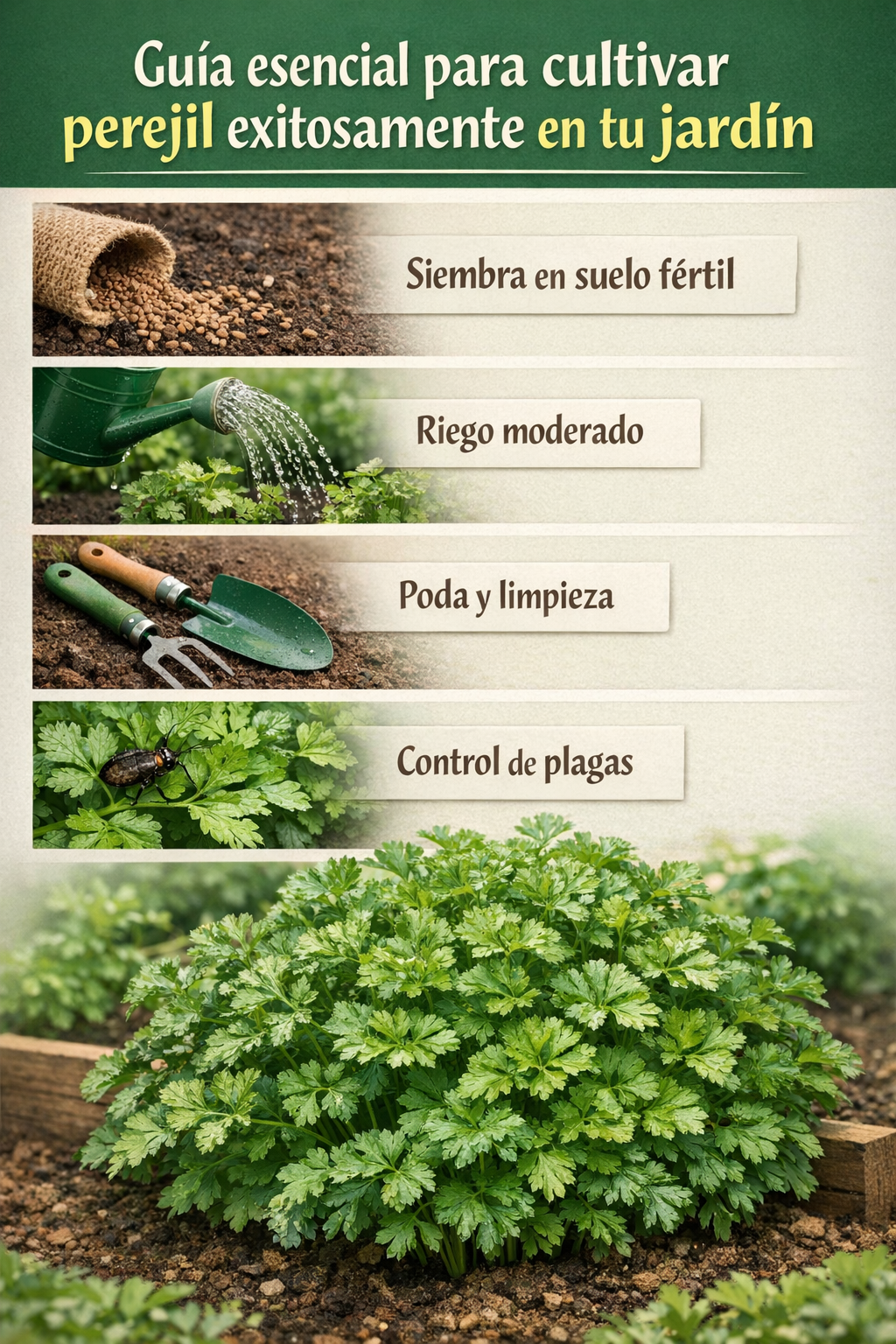 Guía esencial para cultivar perejil exitosamente en tu jardín