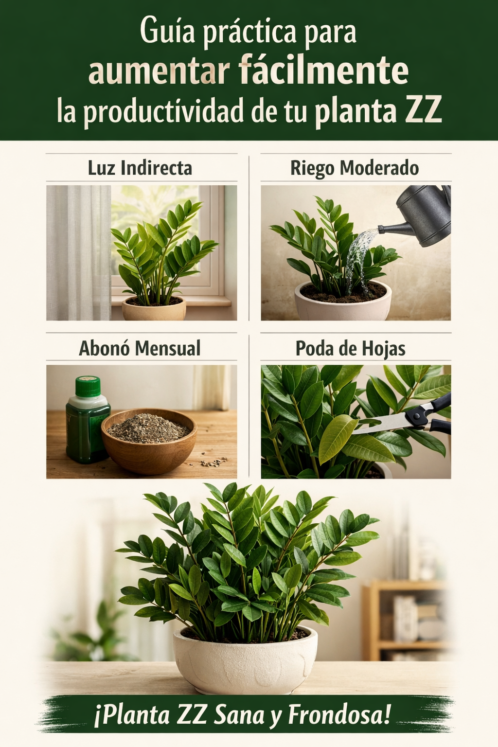 Guía práctica para aumentar fácilmente la productividad de tu planta ZZ