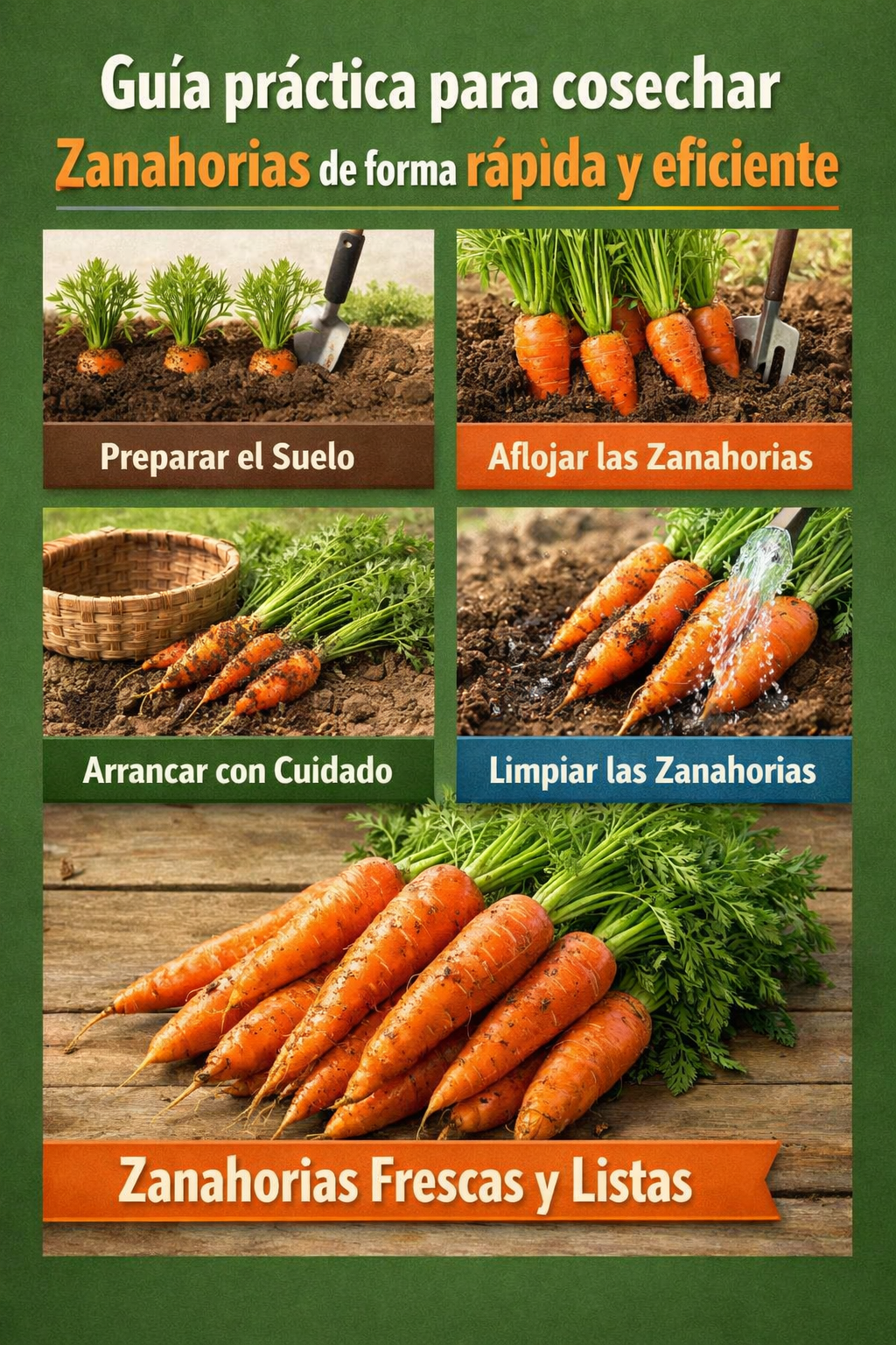 Guía práctica para cosechar zanahorias de forma rápida y eficiente