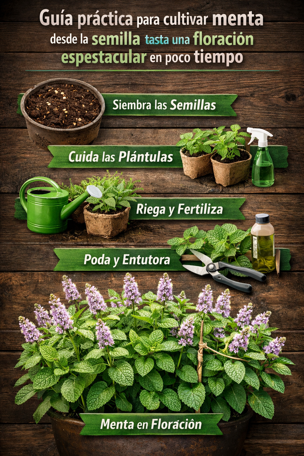 Guía práctica para cultivar menta desde la semilla hasta una floración espectacular en poco tiempo