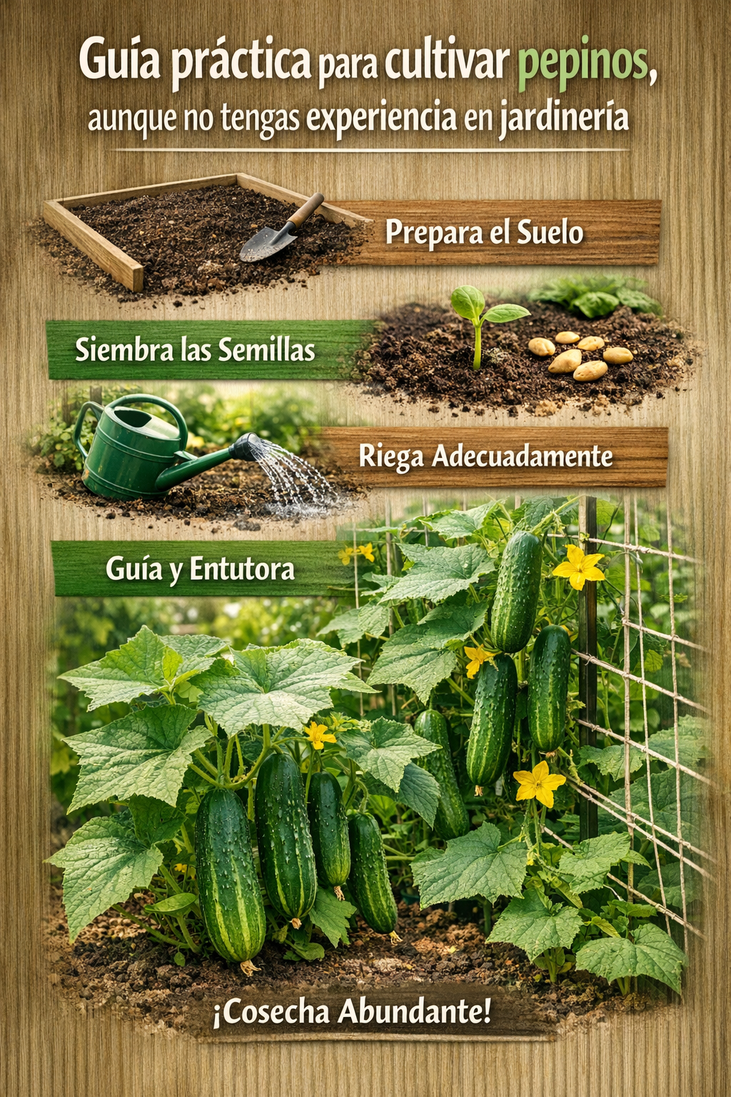 Guía práctica para cultivar pepinos, aunque no tengas experiencia en jardinería
