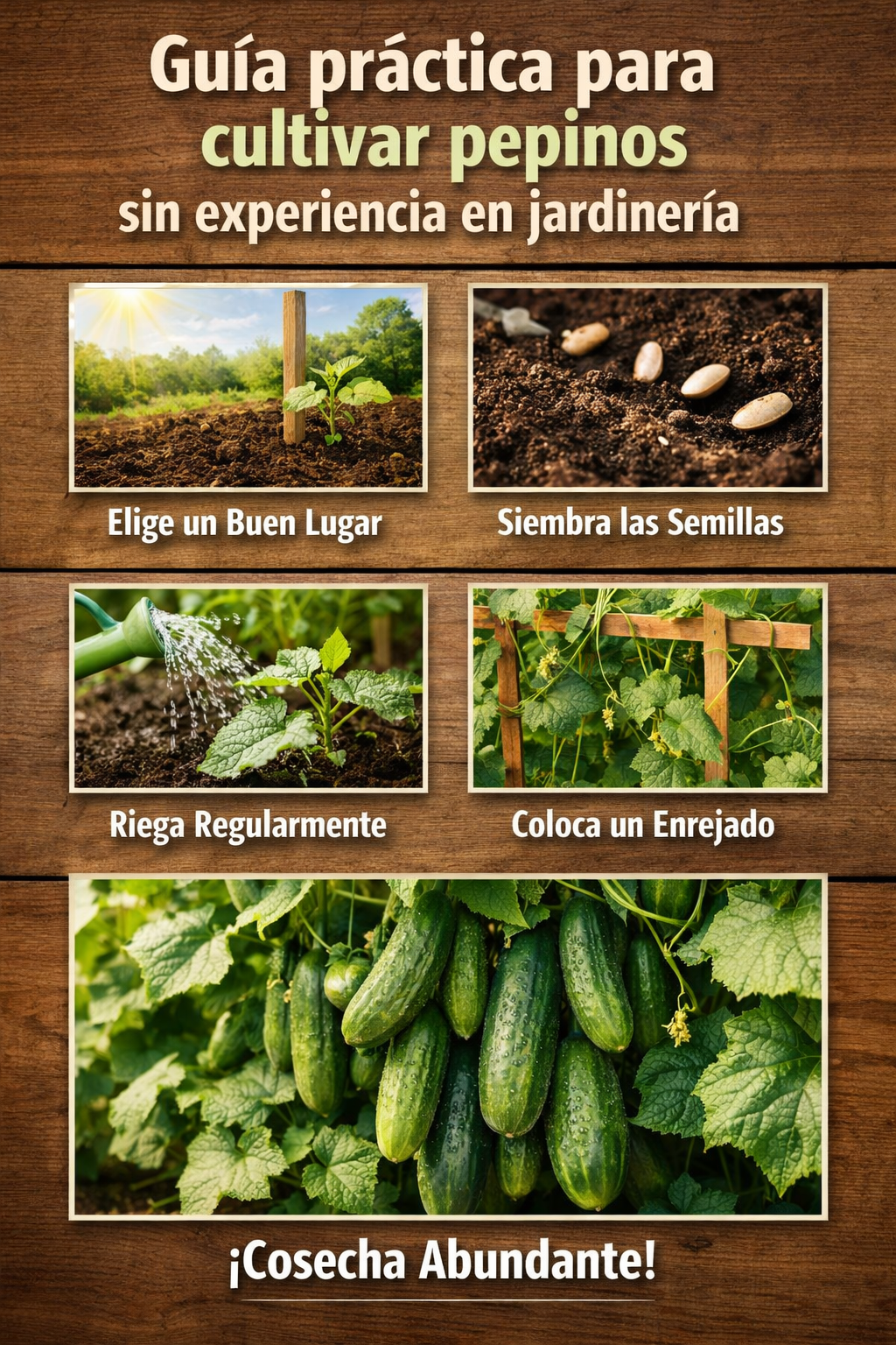 Guía práctica para cultivar pepinos sin experiencia en jardinería