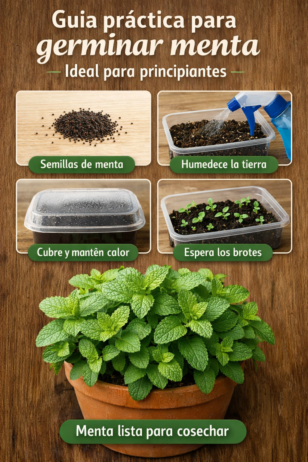 Guía práctica para germinar menta, ideal para principiantes