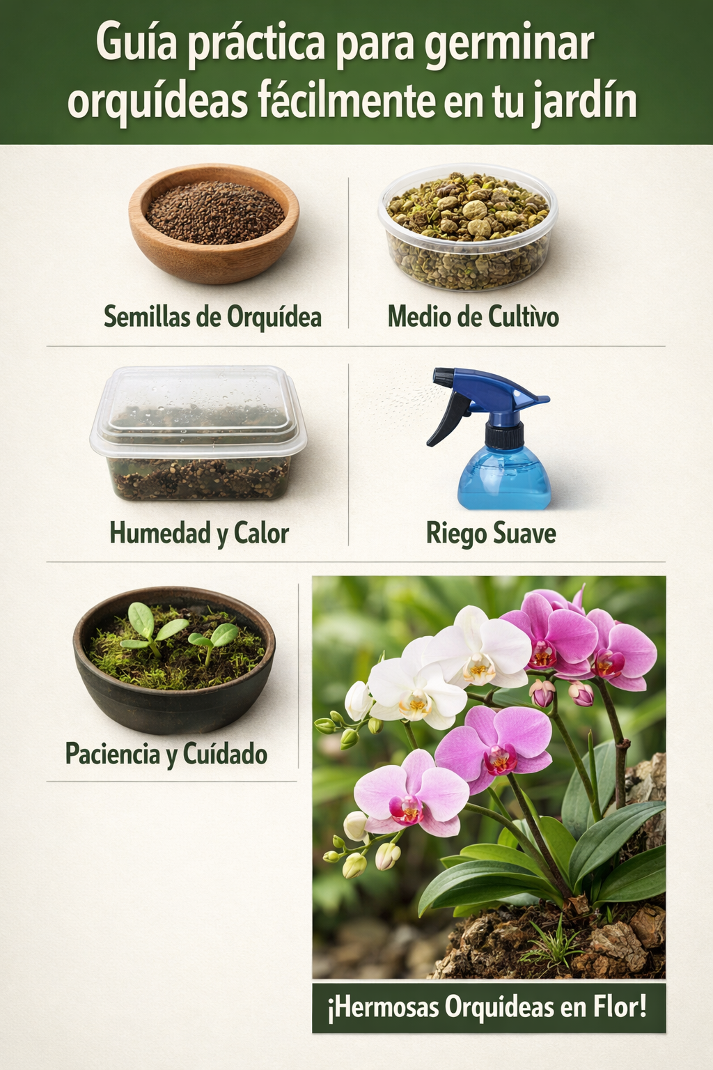 Guía práctica para germinar orquídeas fácilmente en tu jardín