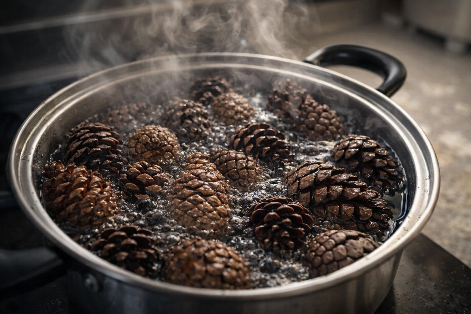 Hierve las piñas y te contaré qué hizo mi abuela con ellas.