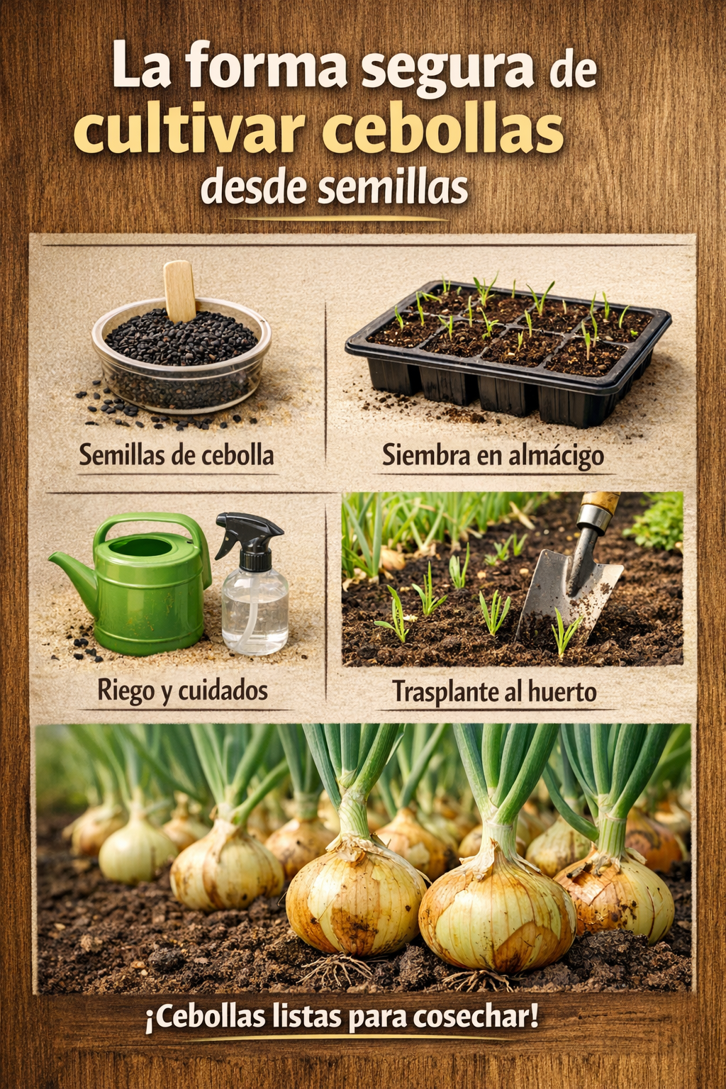 La forma segura de cultivar cebollas desde semillas