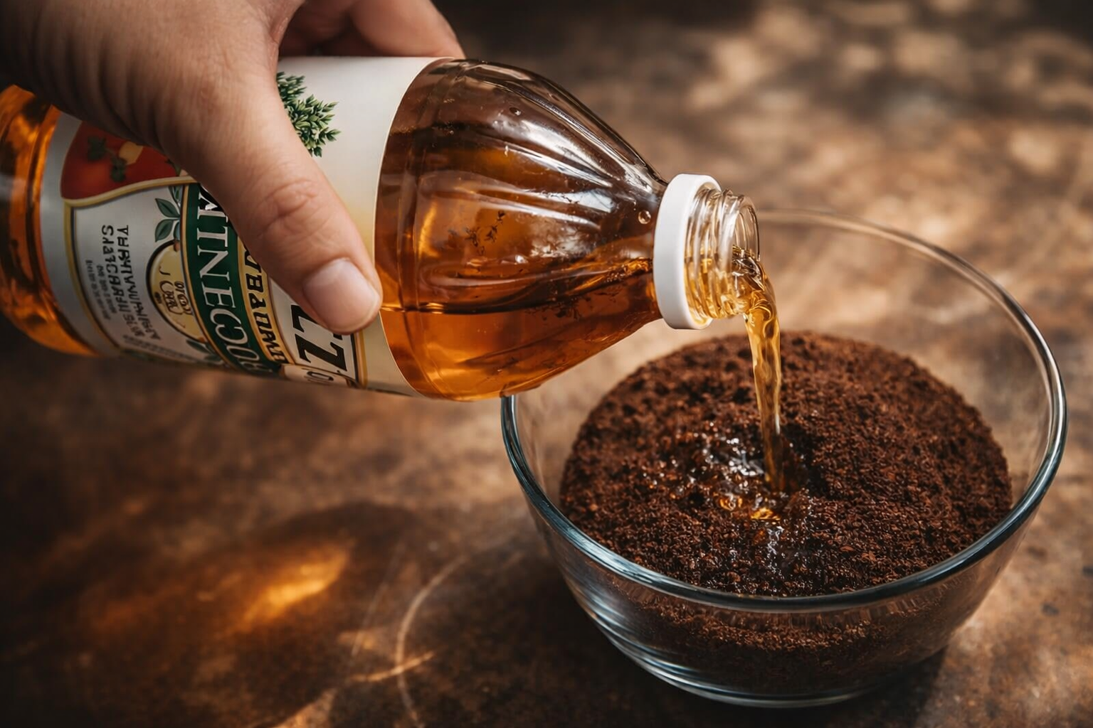 Los beneficios inesperados de combinar vinagre de sidra de manzana con posos de café