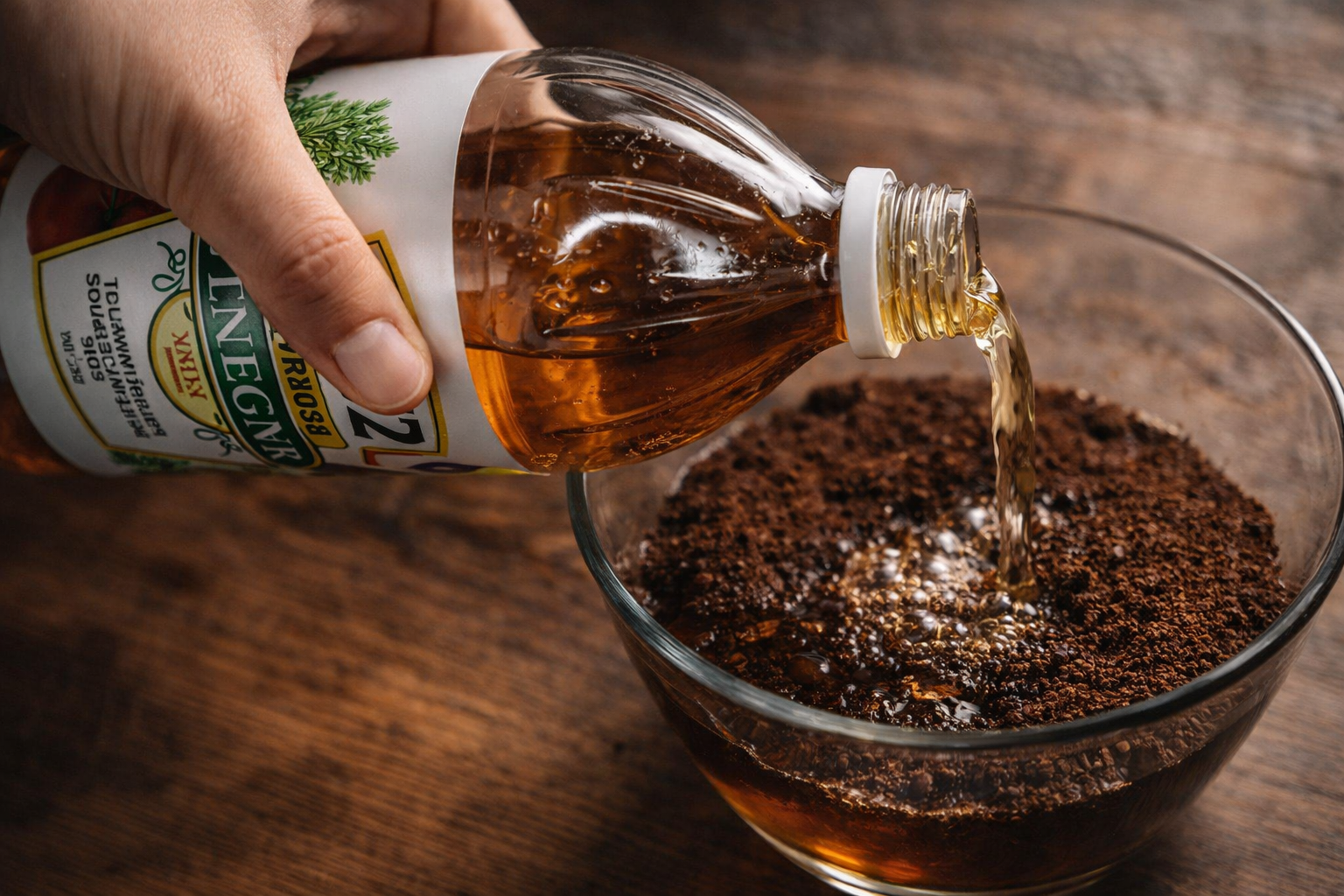 Los sorprendentes beneficios de combinar vinagre de manzana con posos de café