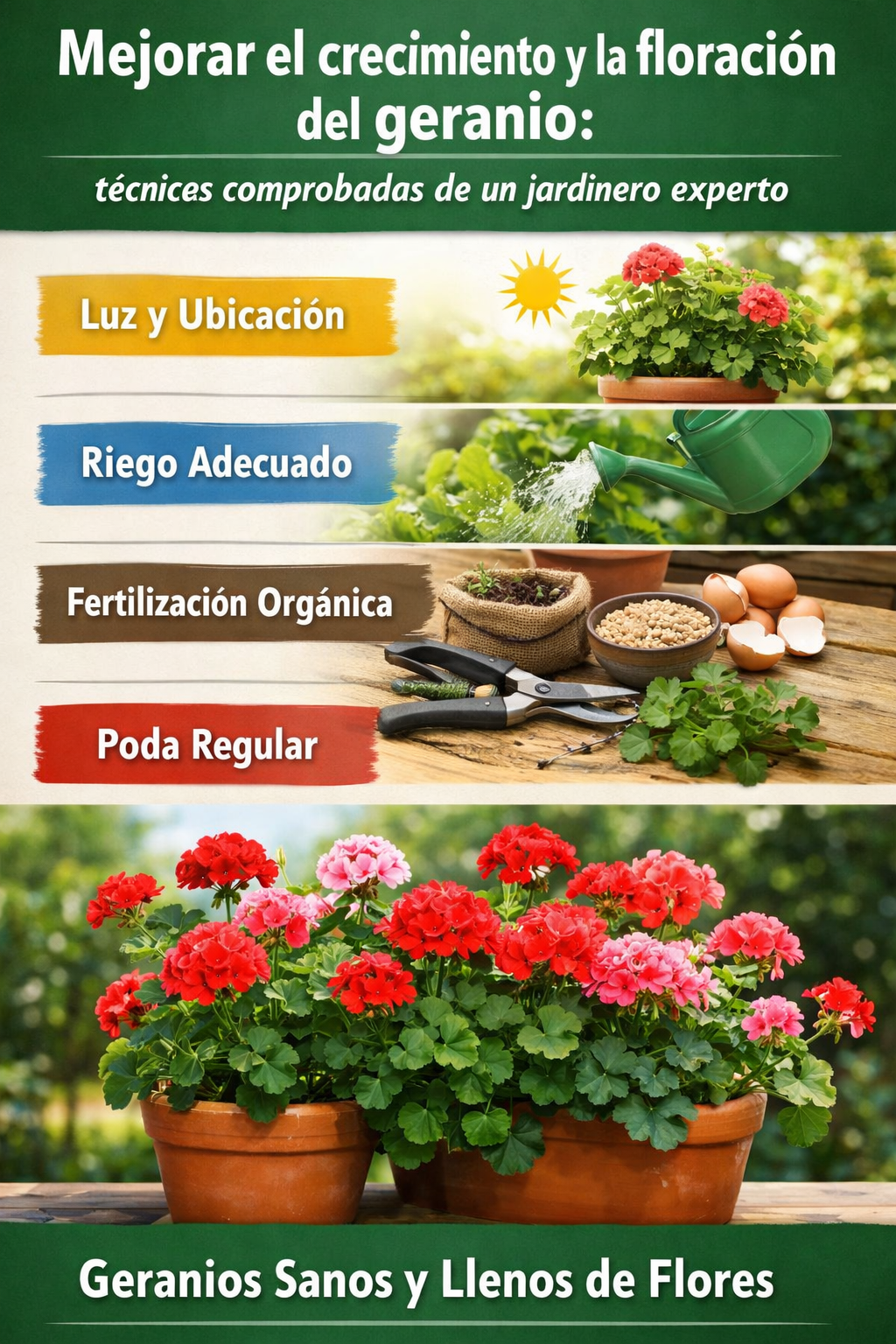 Mejorar el crecimiento y la floración del geranio: técnicas comprobadas de un jardinero experto