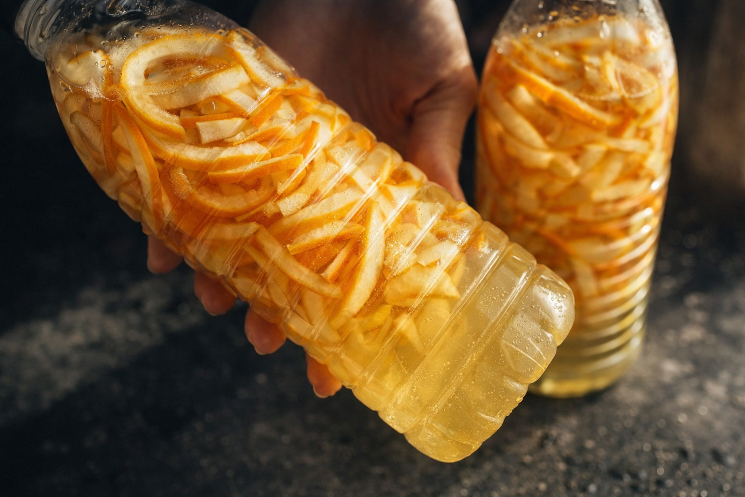 Pongo cáscaras de naranja en una botella: ¡las aprovecho por completo! Desde que descubrí este método, nunca las tiro.