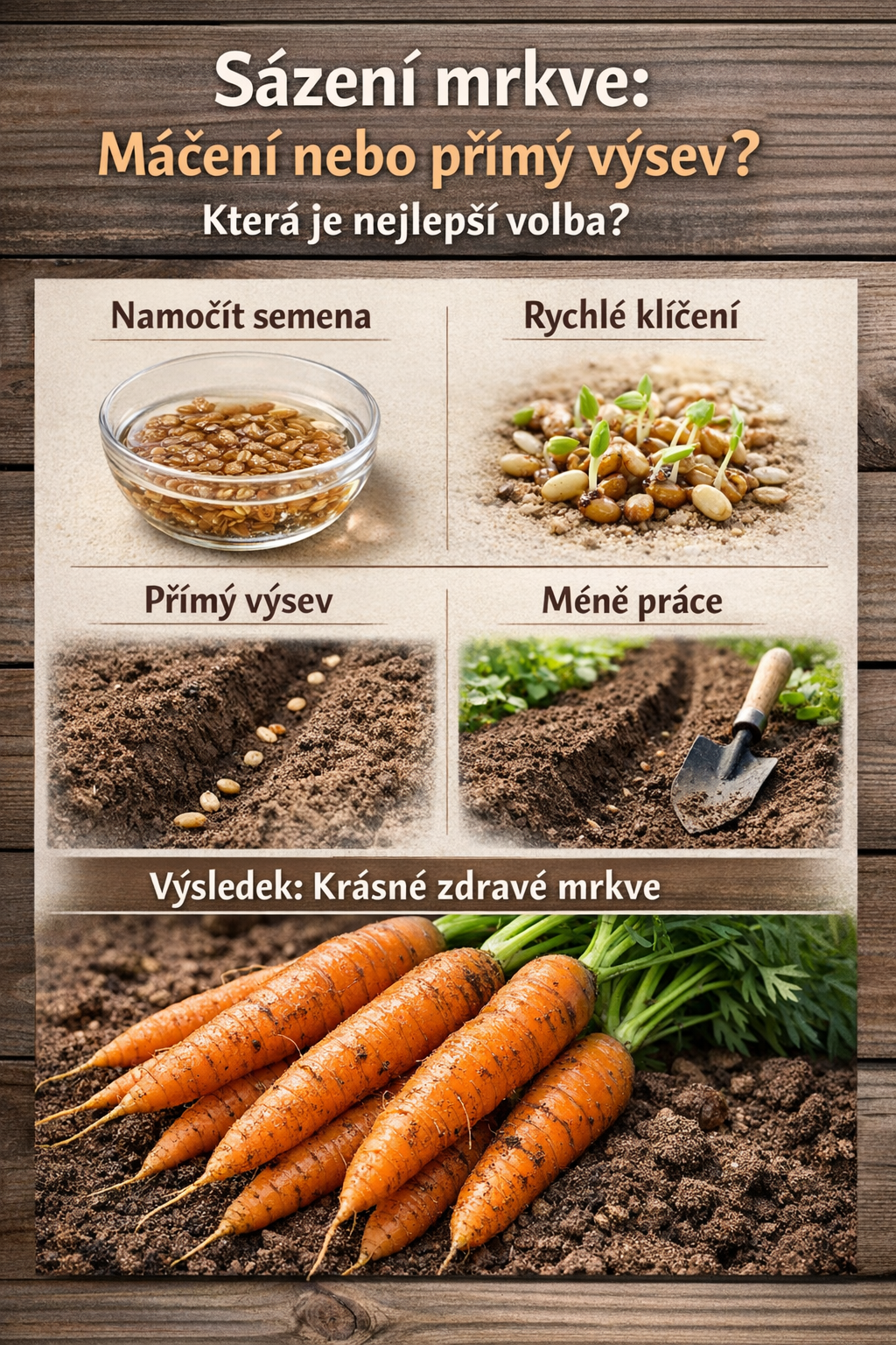 Siembra de zanahorias: ¿remojo o siembra directa? ¿Cuál es la mejor opción?