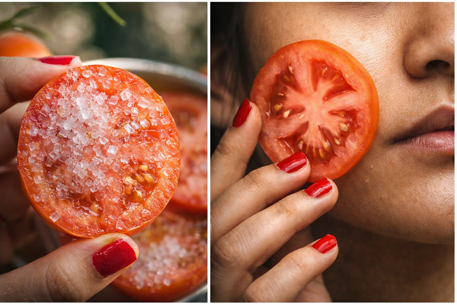 Una crema natural de tomate para una piel radiante y perfecta.