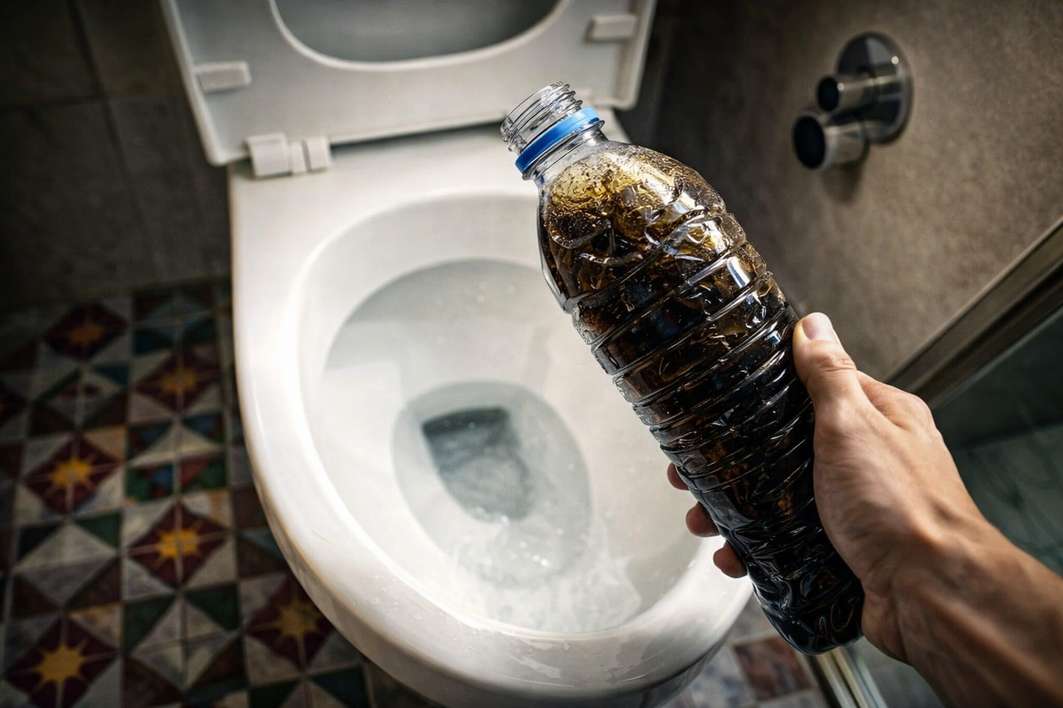 Verter los posos de café en el inodoro: la solución a uno de los mayores problemas del baño