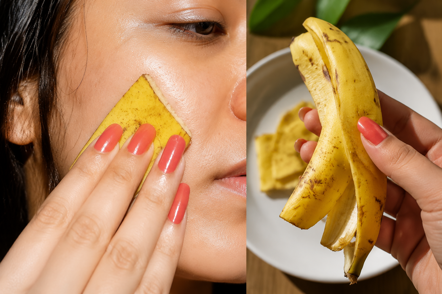 5 usos de la cáscara de plátano para una piel radiante