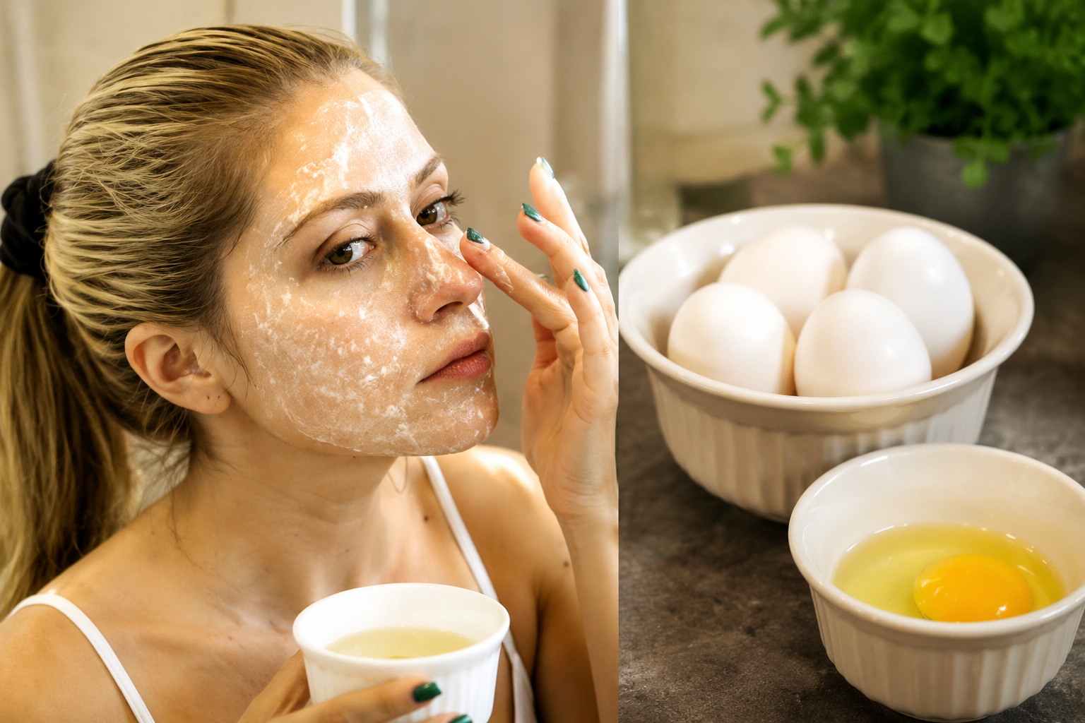 7 mascarillas blancas caseras de huevo para pieles problemáticas