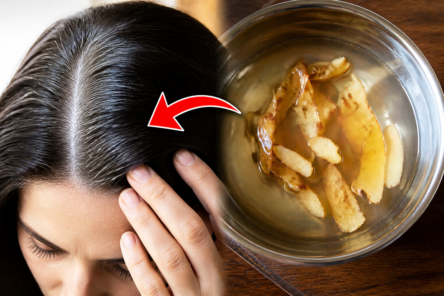 Así se ocultan las canas usando papa