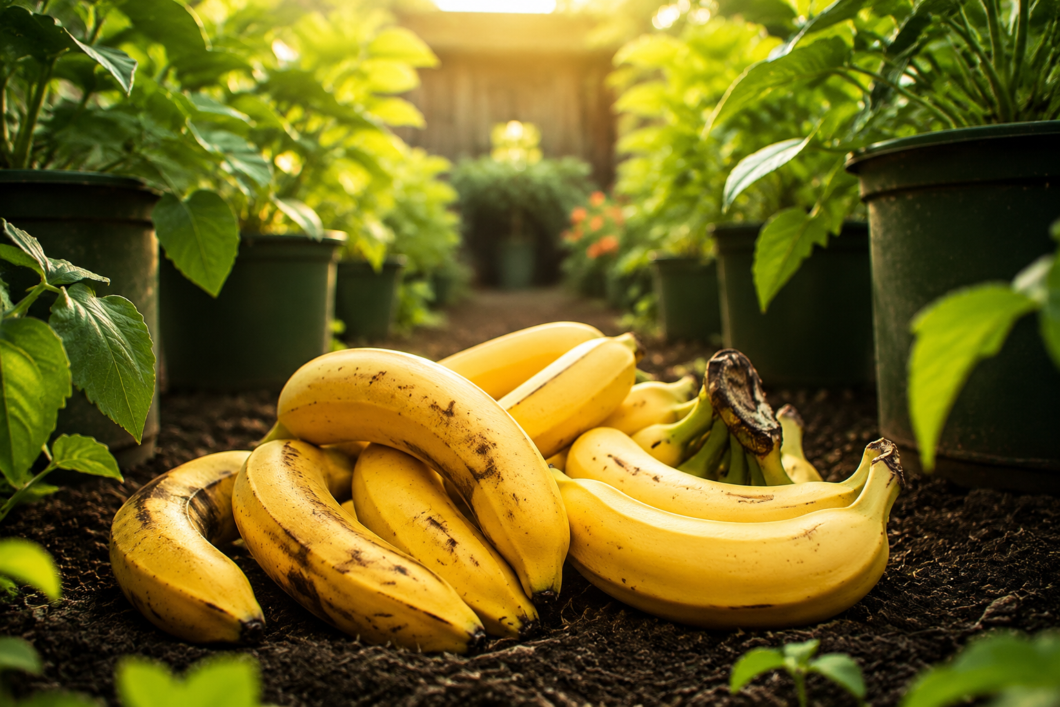 Coloca plátanos alrededor de tus plantas y observa qué sucede