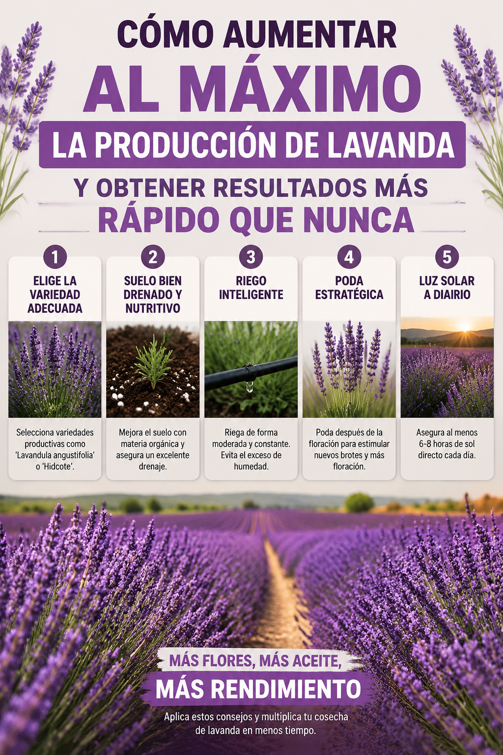 Cómo aumentar al máximo la producción de lavanda y obtener resultados más rápido que nunca