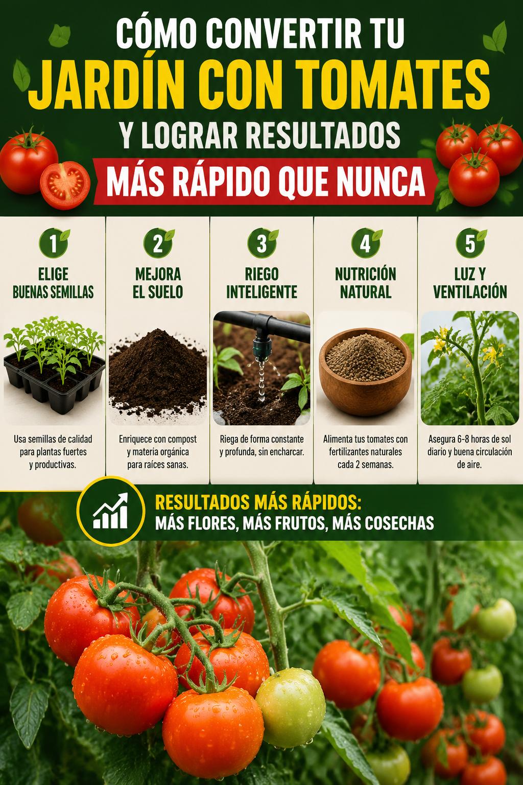Cómo convertir tu jardín con tomates y lograr resultados más rápido que nunca