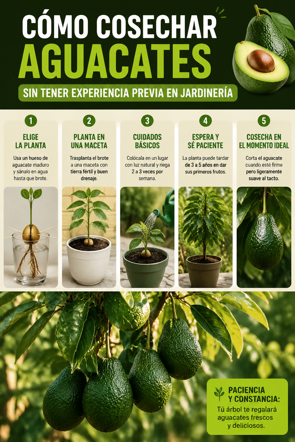 Cómo cosechar aguacates sin tener experiencia previa en jardinería