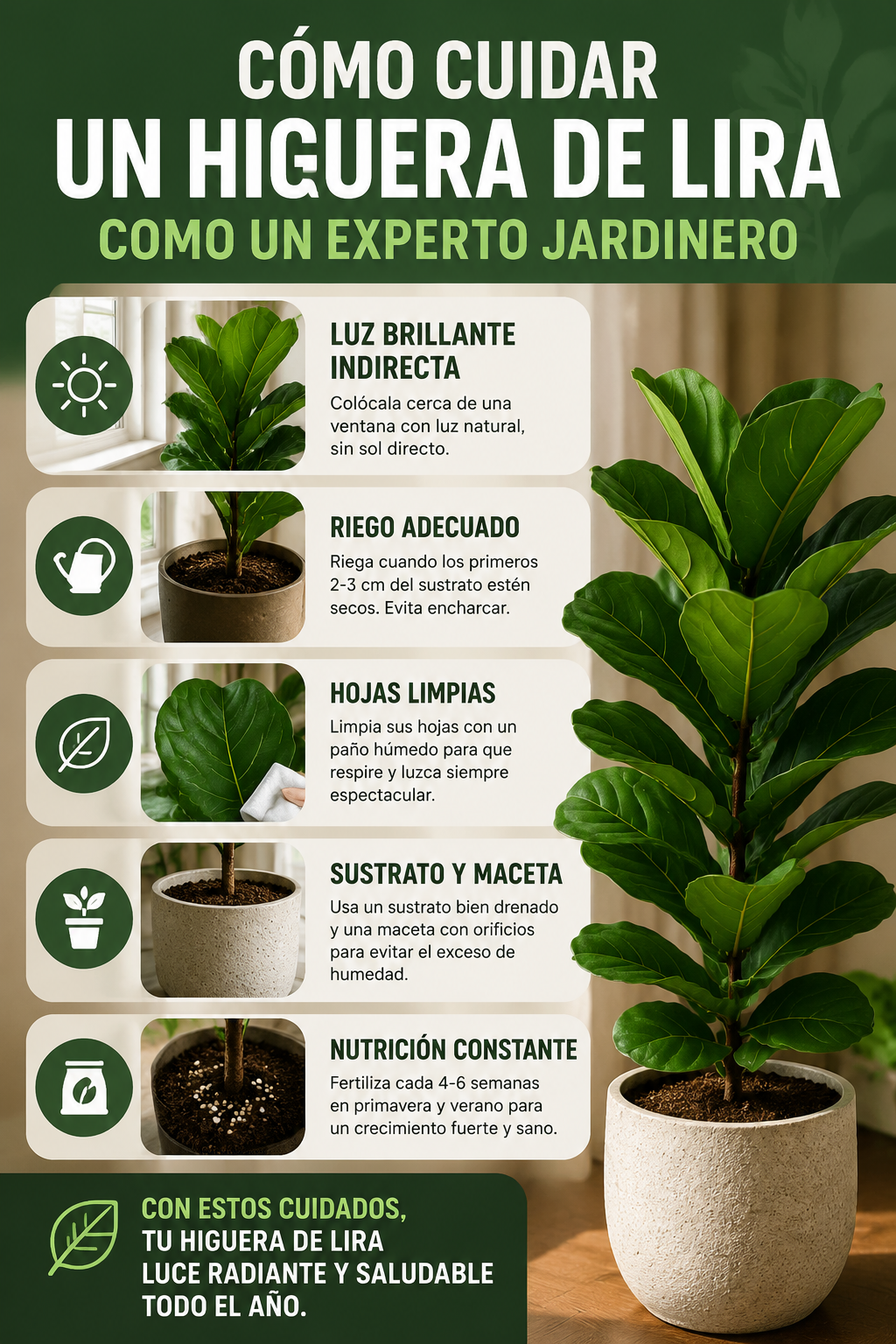 Cómo cuidar un higuera de lira como un experto jardinero