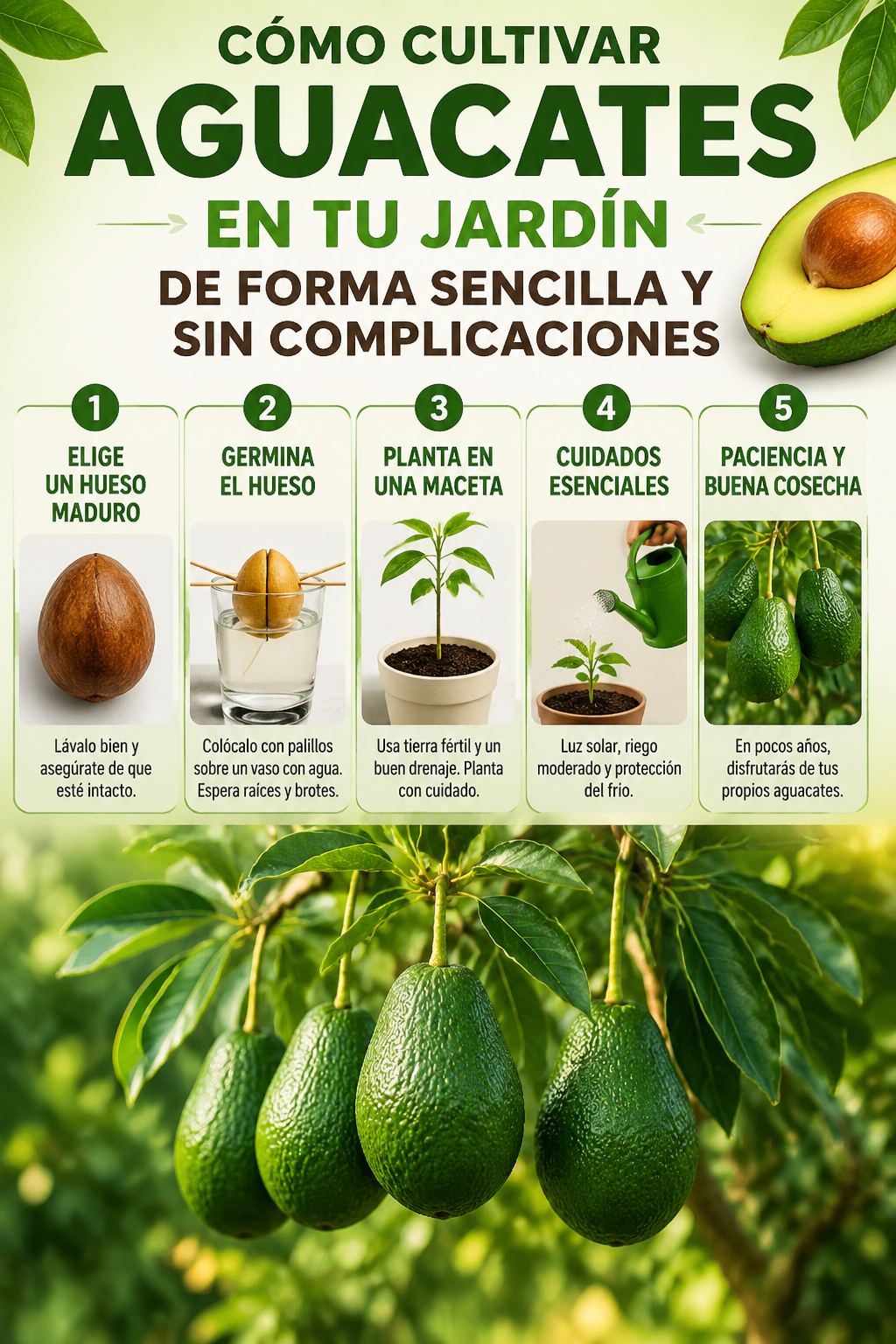 Cómo cultivar aguacates en tu jardín de forma sencilla y sin complicaciones