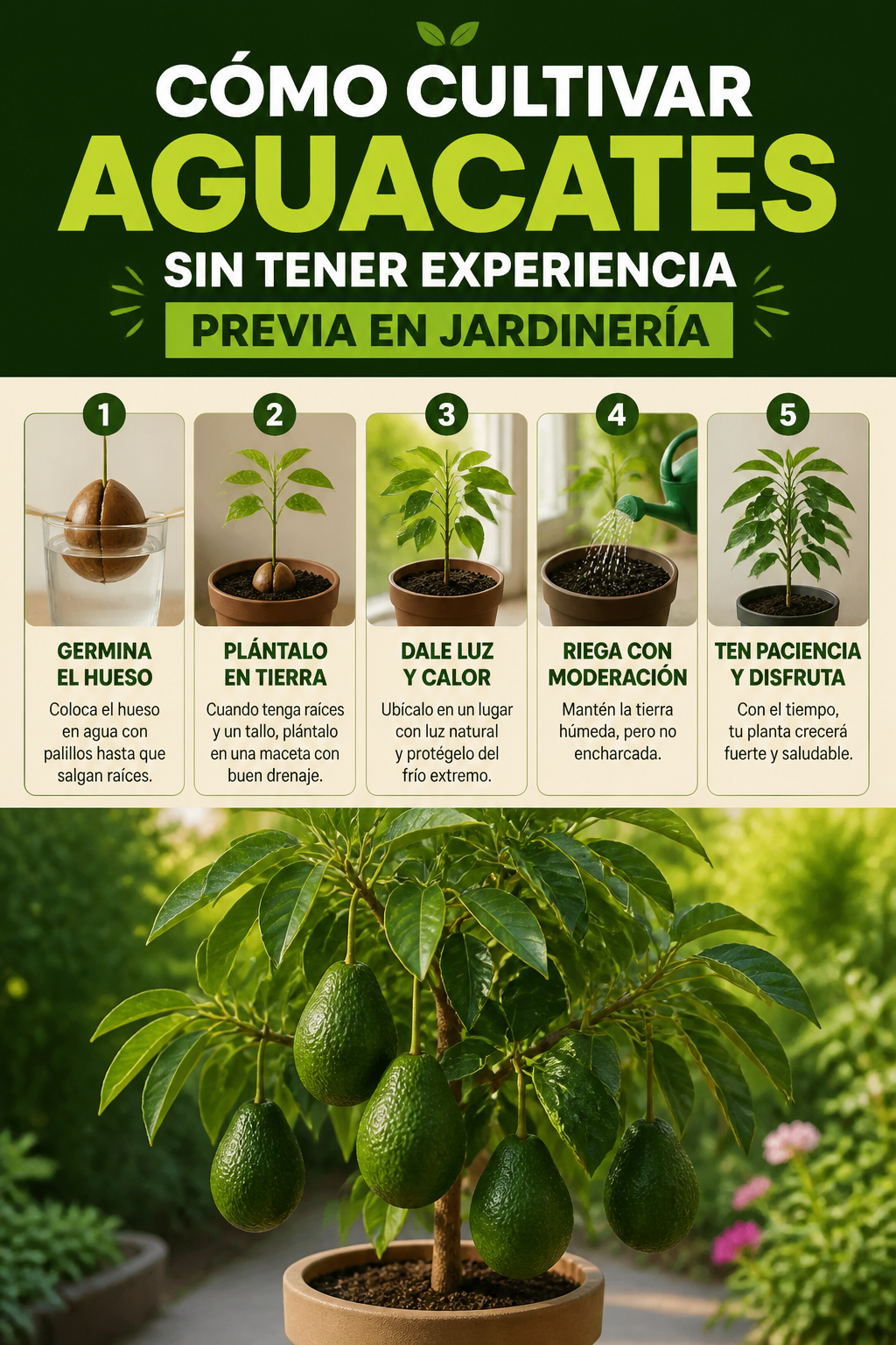 Cómo cultivar aguacates sin tener experiencia previa en jardinería
