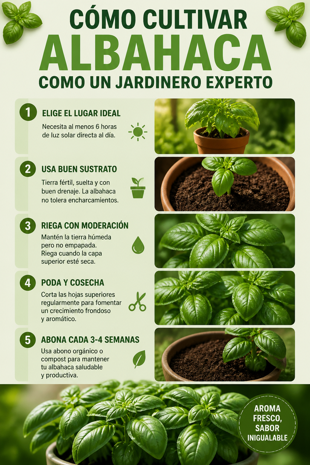 Cómo cultivar albahaca como un jardinero experto
