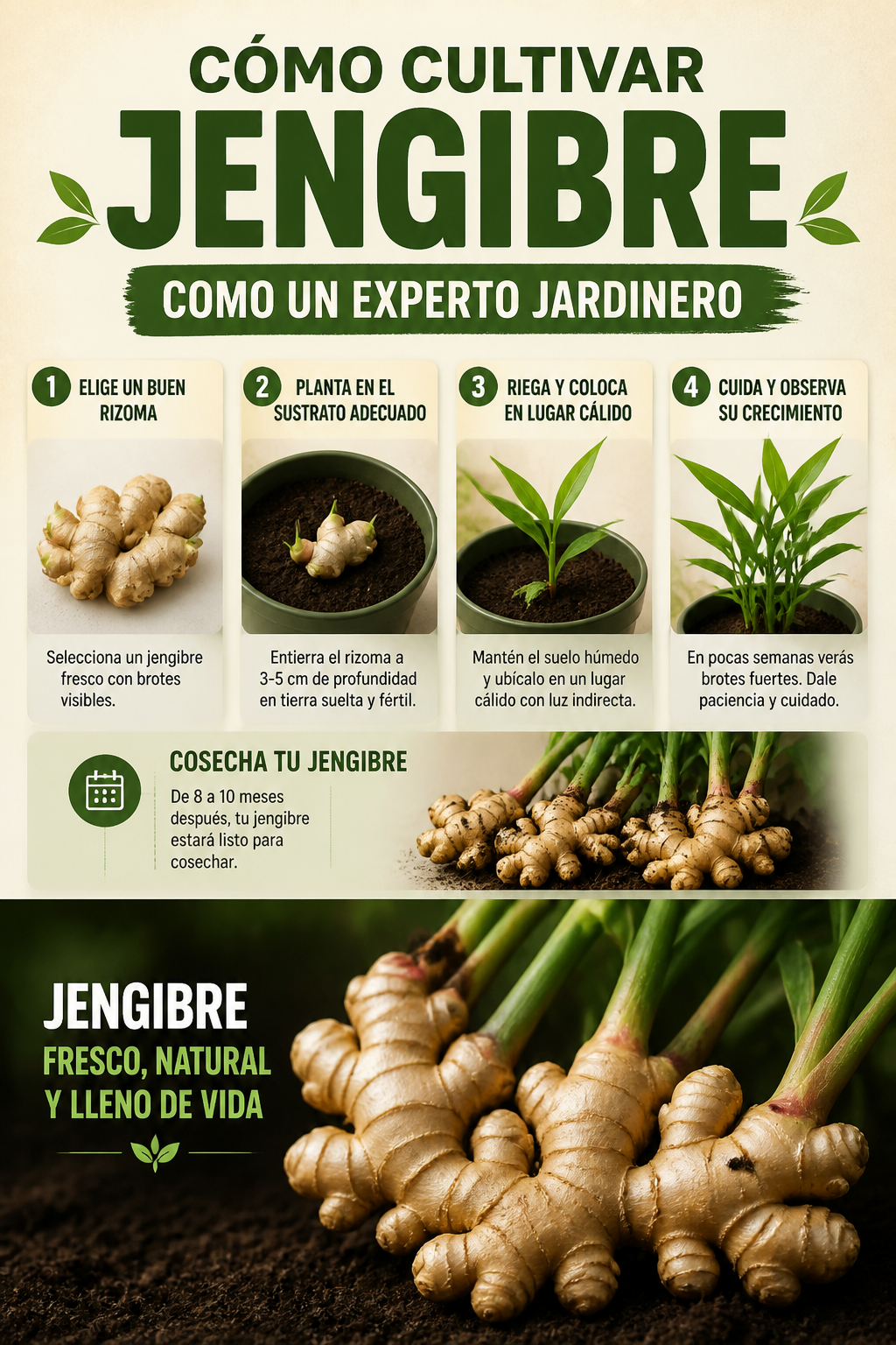 Cómo cultivar jengibre como un experto jardinero