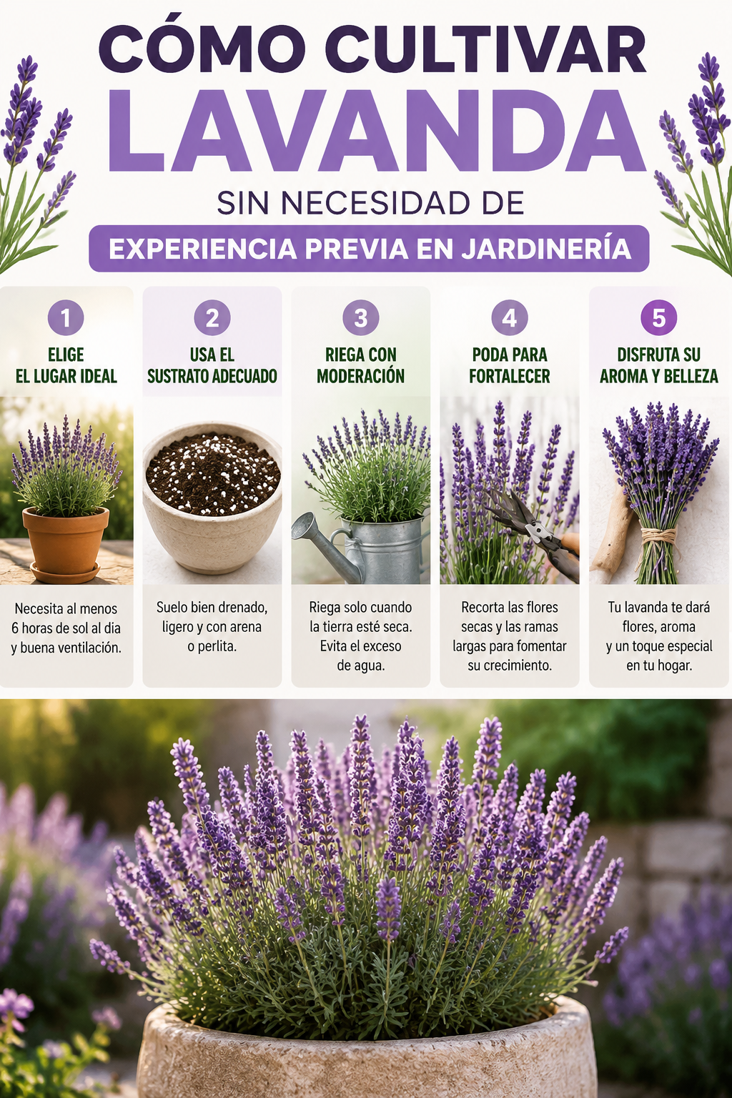 Cómo cultivar lavanda sin necesidad de experiencia previa en jardinería